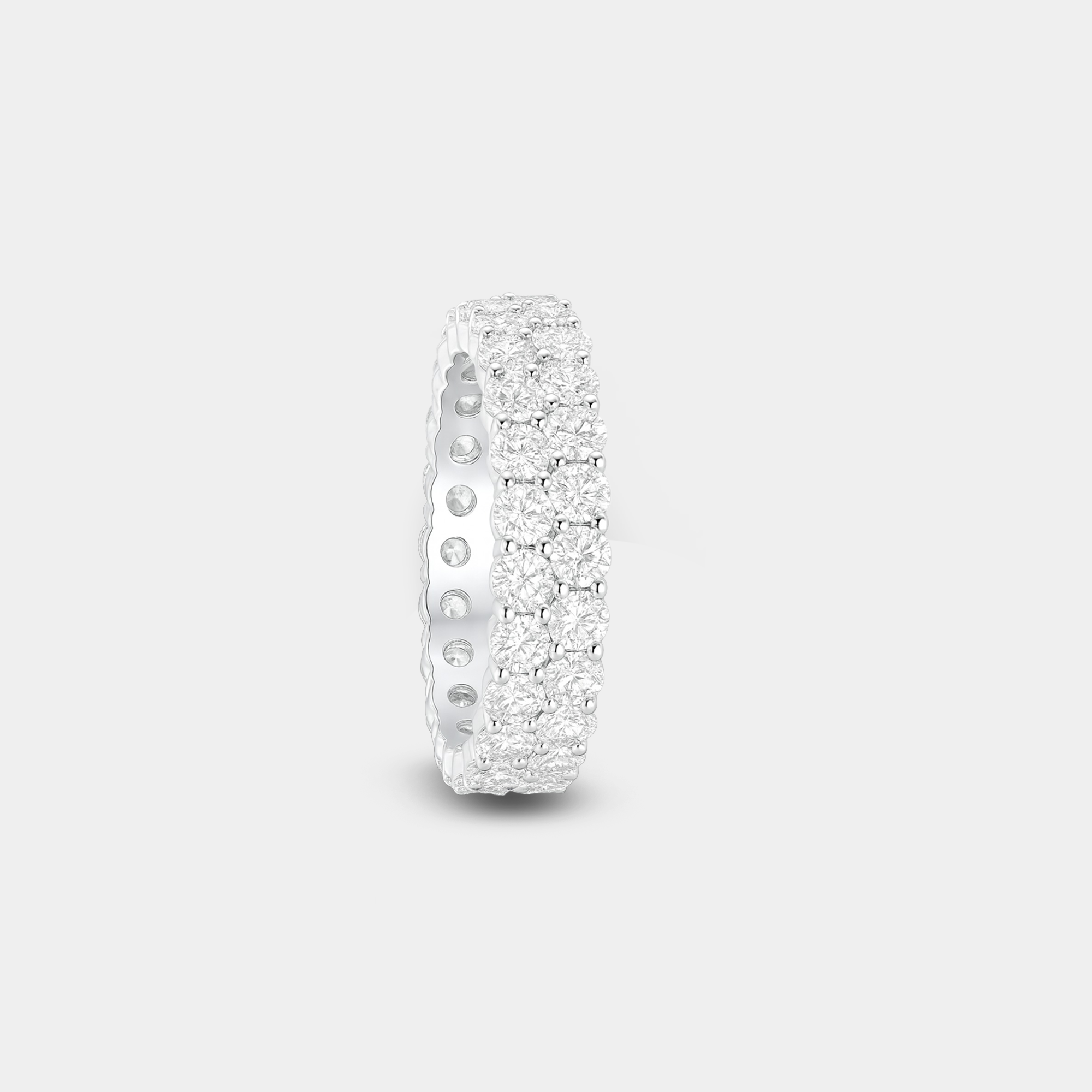 Two Row Round-Cut Eternity Ring
