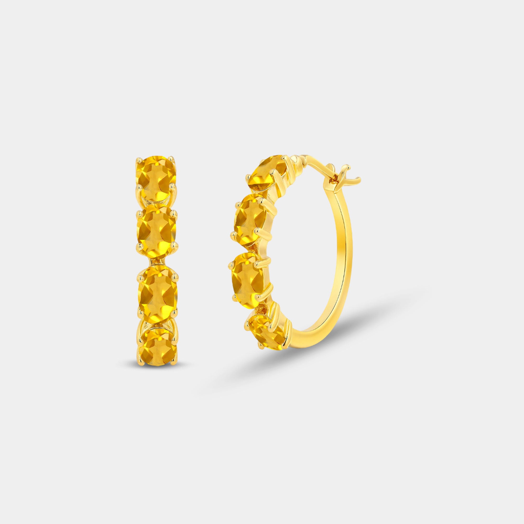 Citrine Hoop Earrings
