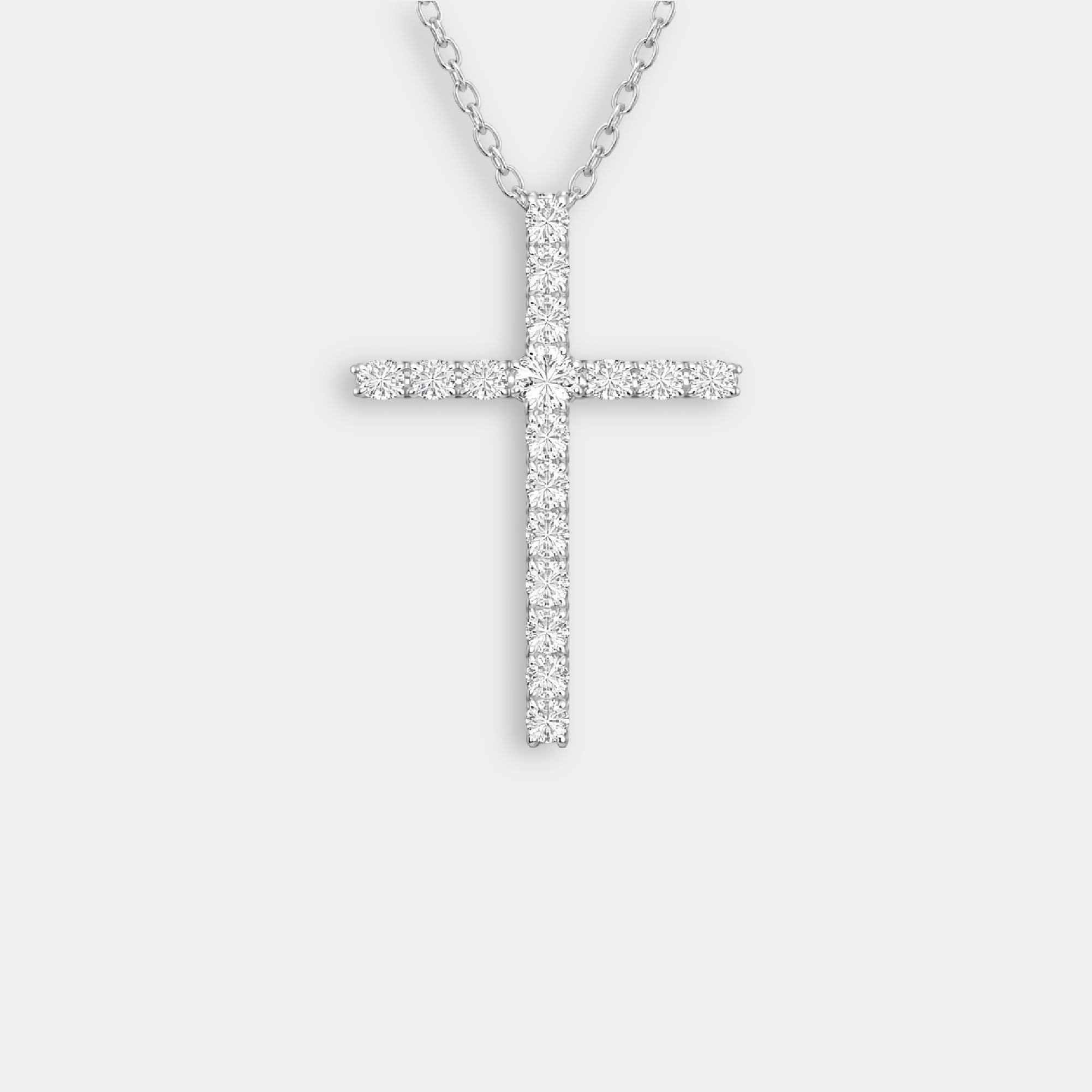 Divine Radiance Moissanite Cross Necklace