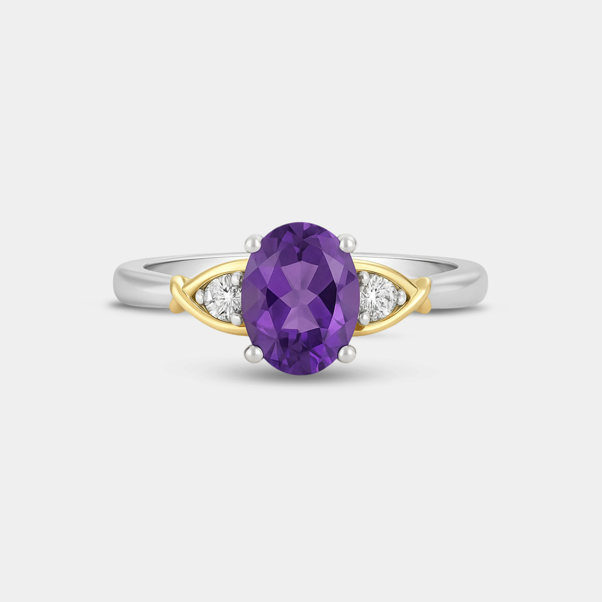 Zira Amethyst Crossover Ring