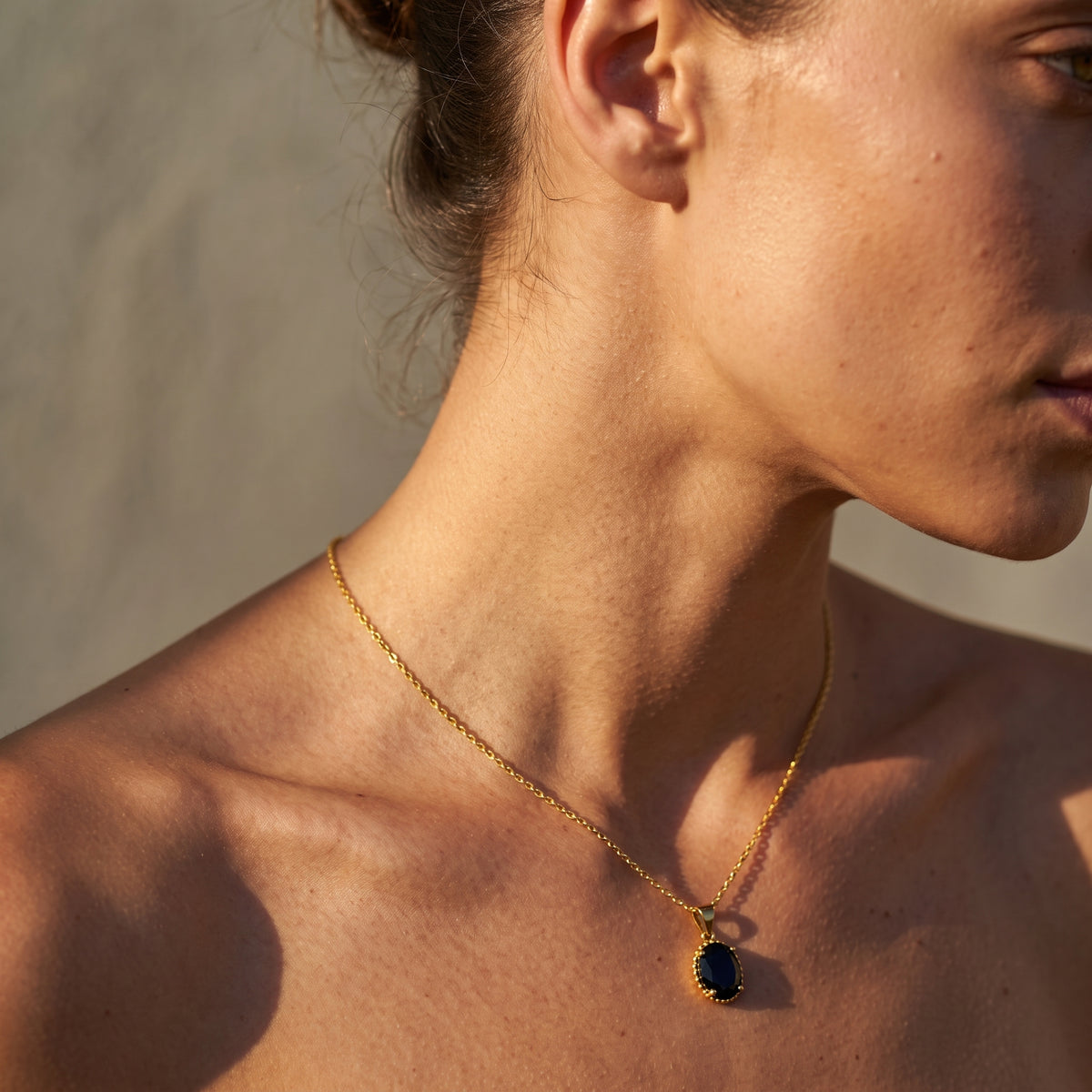 Pendentif Solitaire Onyx