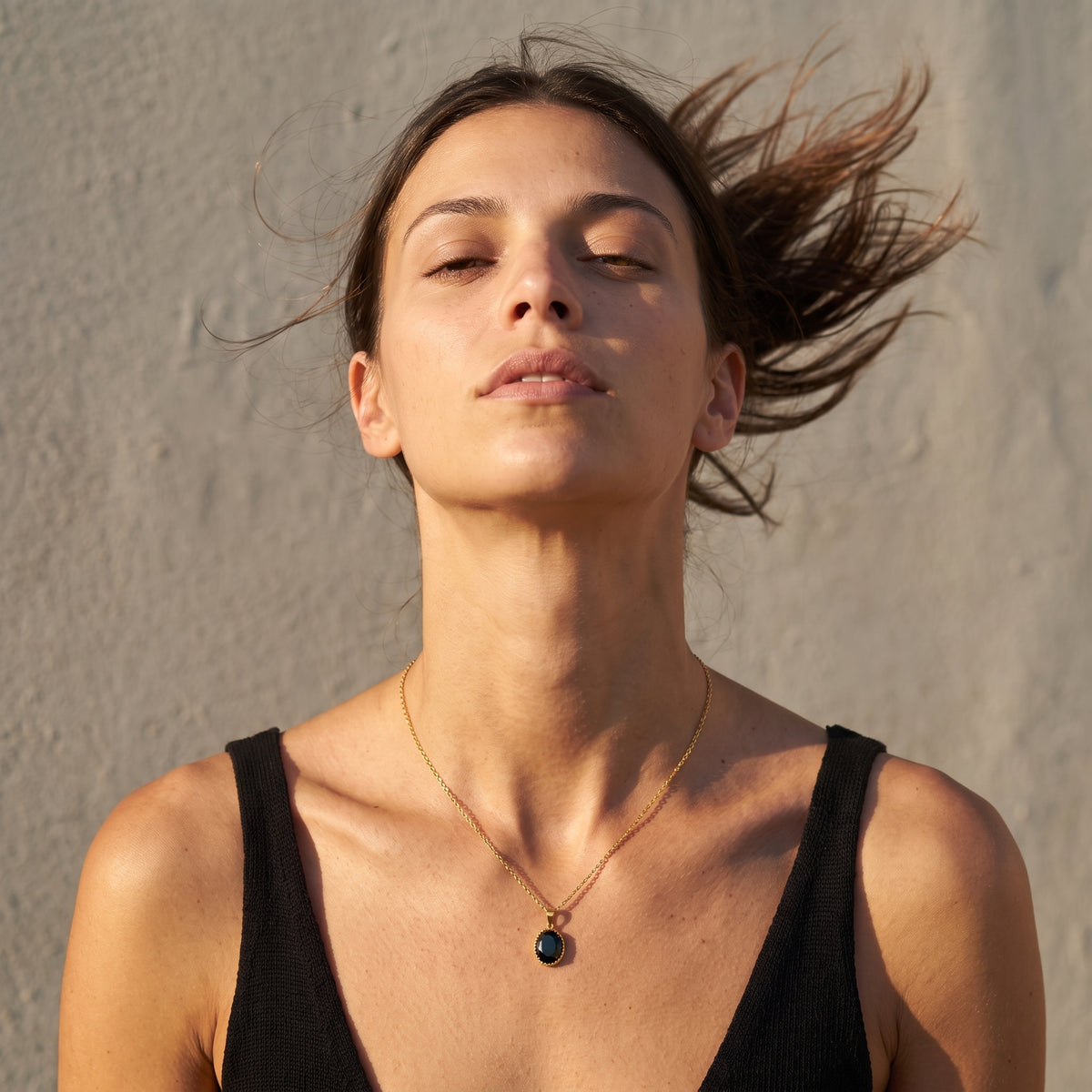 Pendentif Solitaire Onyx