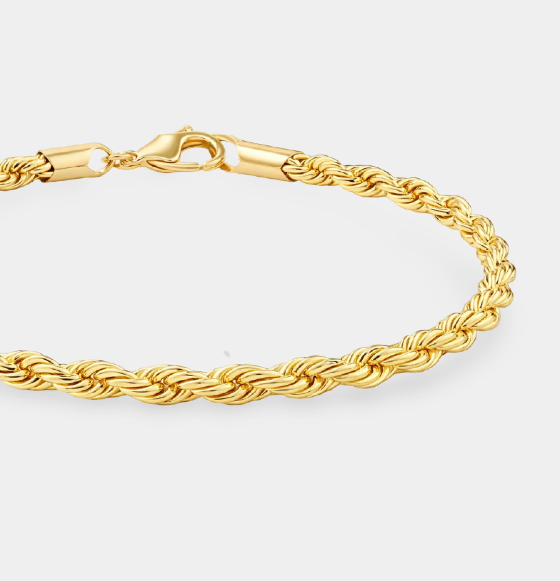 24K Gold Plated Aurora Twist Rope Chain Bracelet - MH ELEGANCE - 24K Gold Plated Aurora Twist Rope Chain Bracelet - bracelet