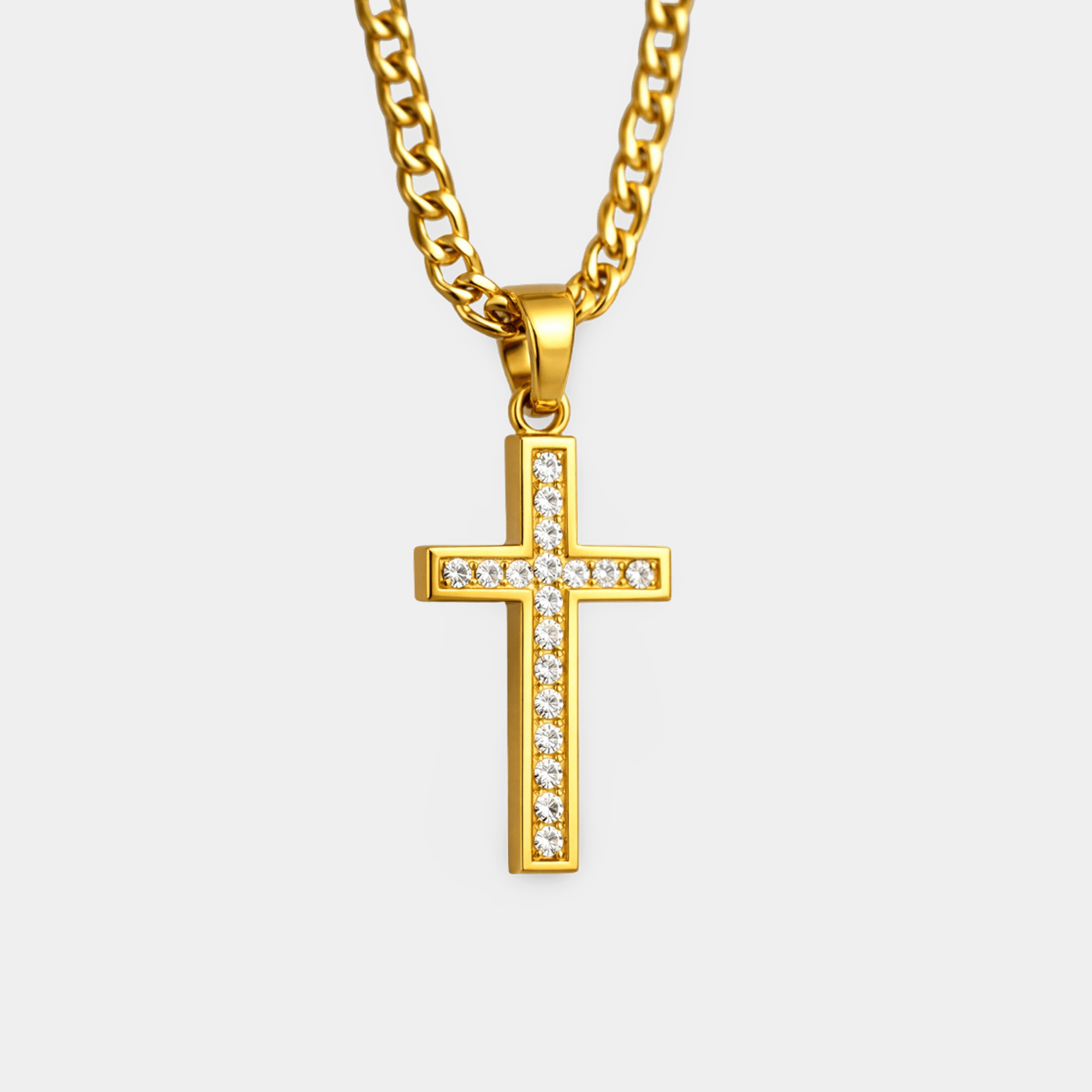 24K Gold Plated Eternal Faith Cross Necklace | Men's Religious Pendant | Spiritual Men's Jewelry – MH ELEGANCE - MH ELEGANCE - 24K Gold Plated Eternal Faith Cross Necklace | Men's Religious Pendant | Spiritual Men's Jewelry – MH ELEGANCE - Necklace