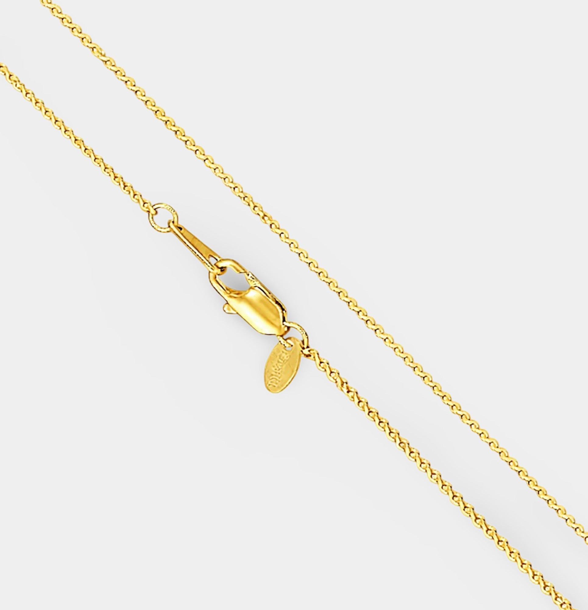 Secure lobster clasp on the MH Elegance 24K gold plated serpentine chain