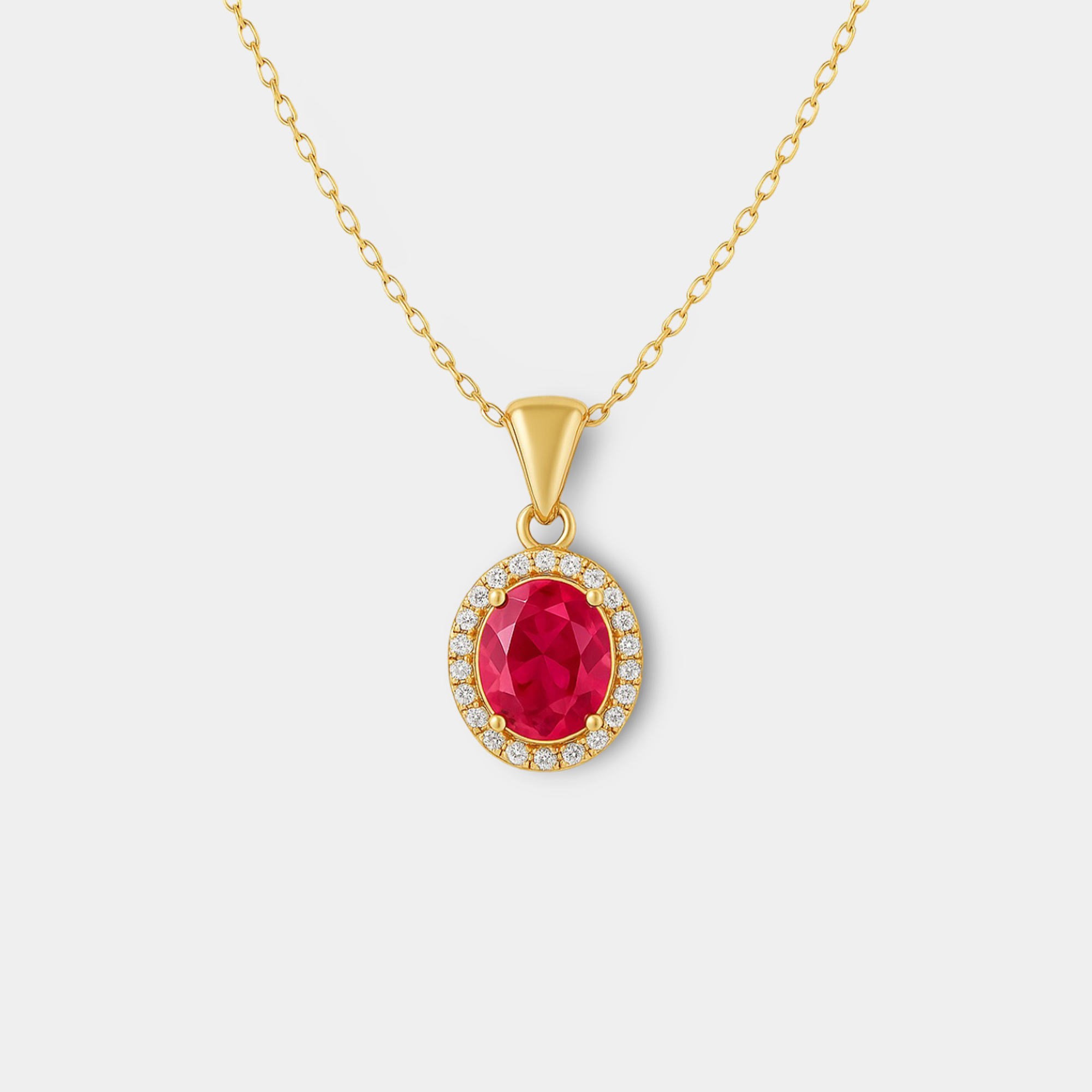 Ruby Halo Pendant