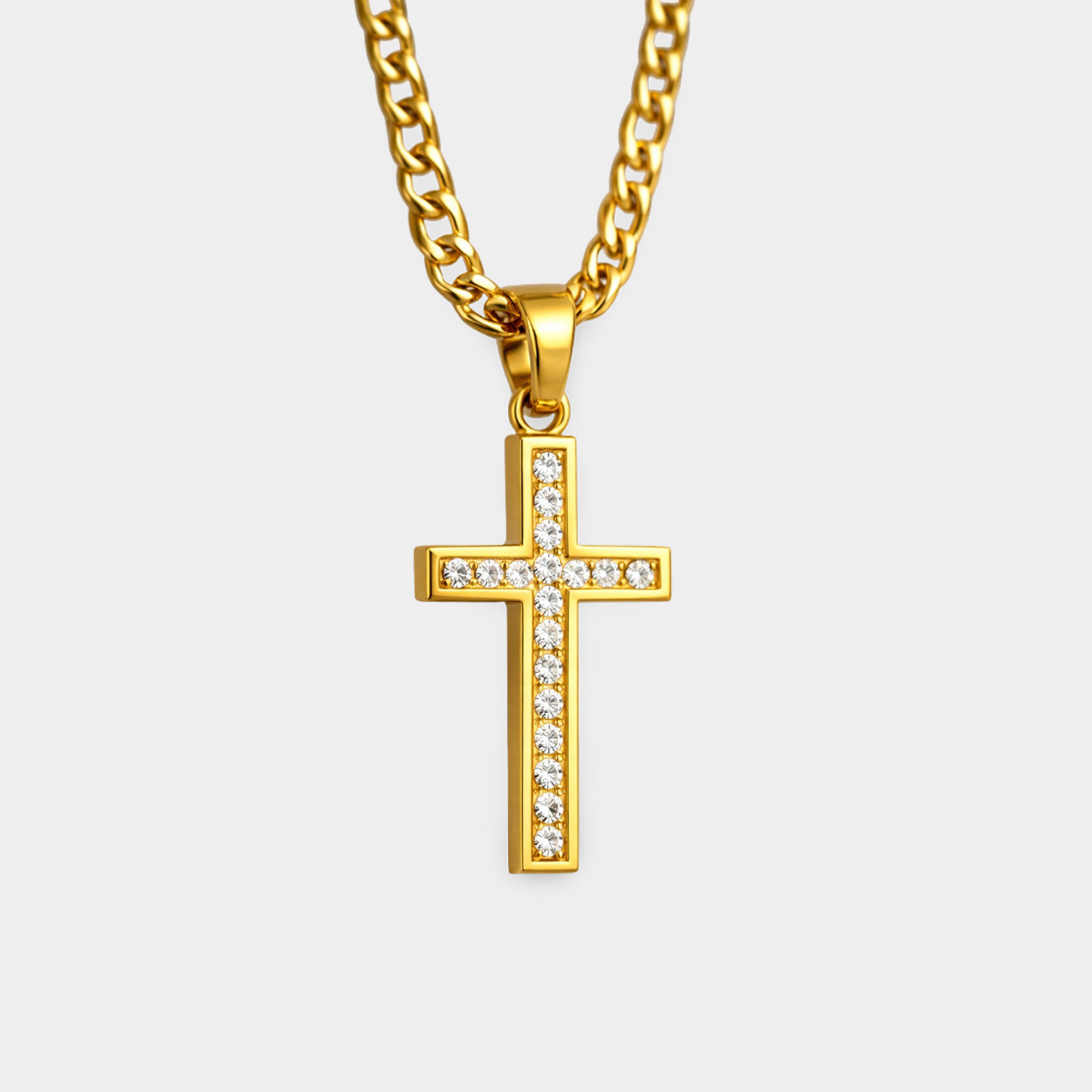 24K Gold Plated Eternal Faith Cross Necklace