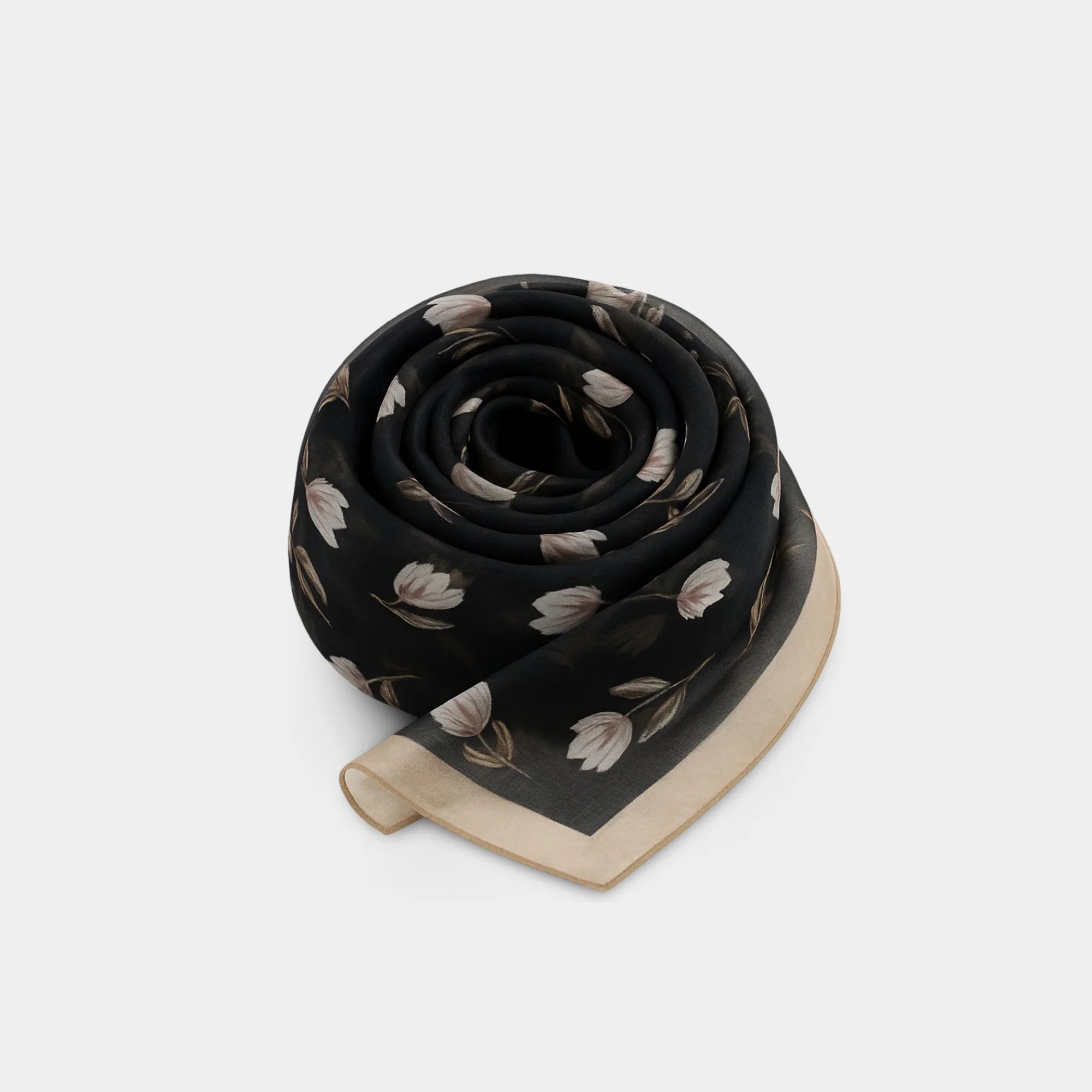 Lightweight Floral Sheer Scarf