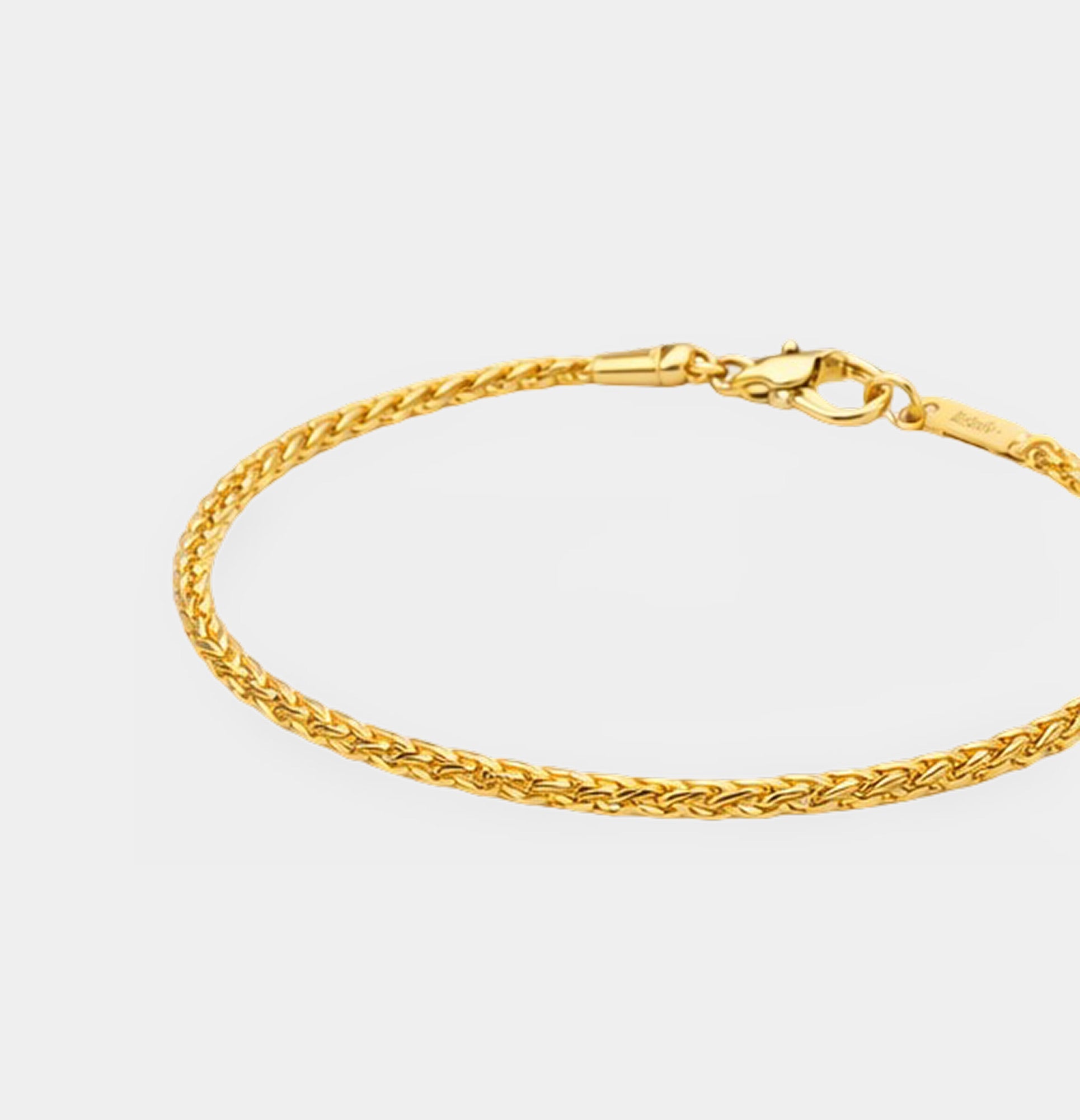 Gold Plated Obsidian Twist Rope Chain