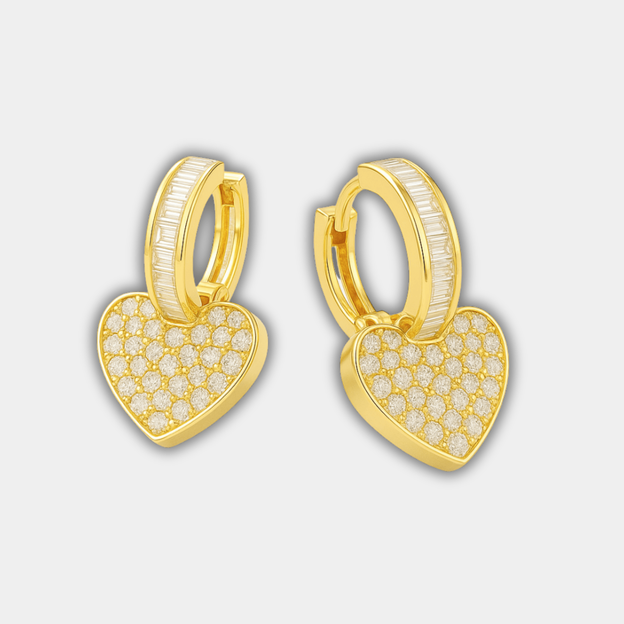 Gold Heart Earrings