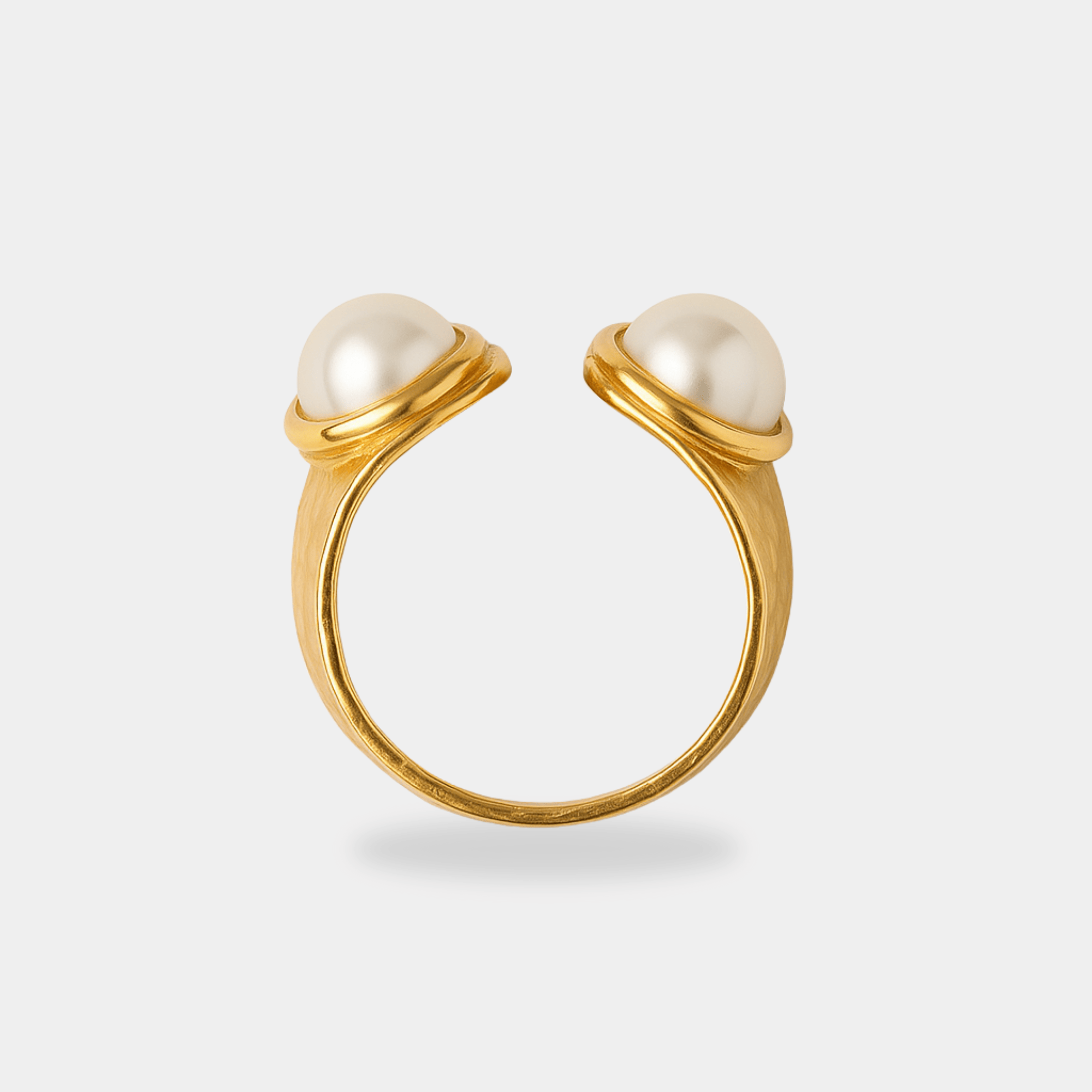 Opulent Duo Pearl Ring
