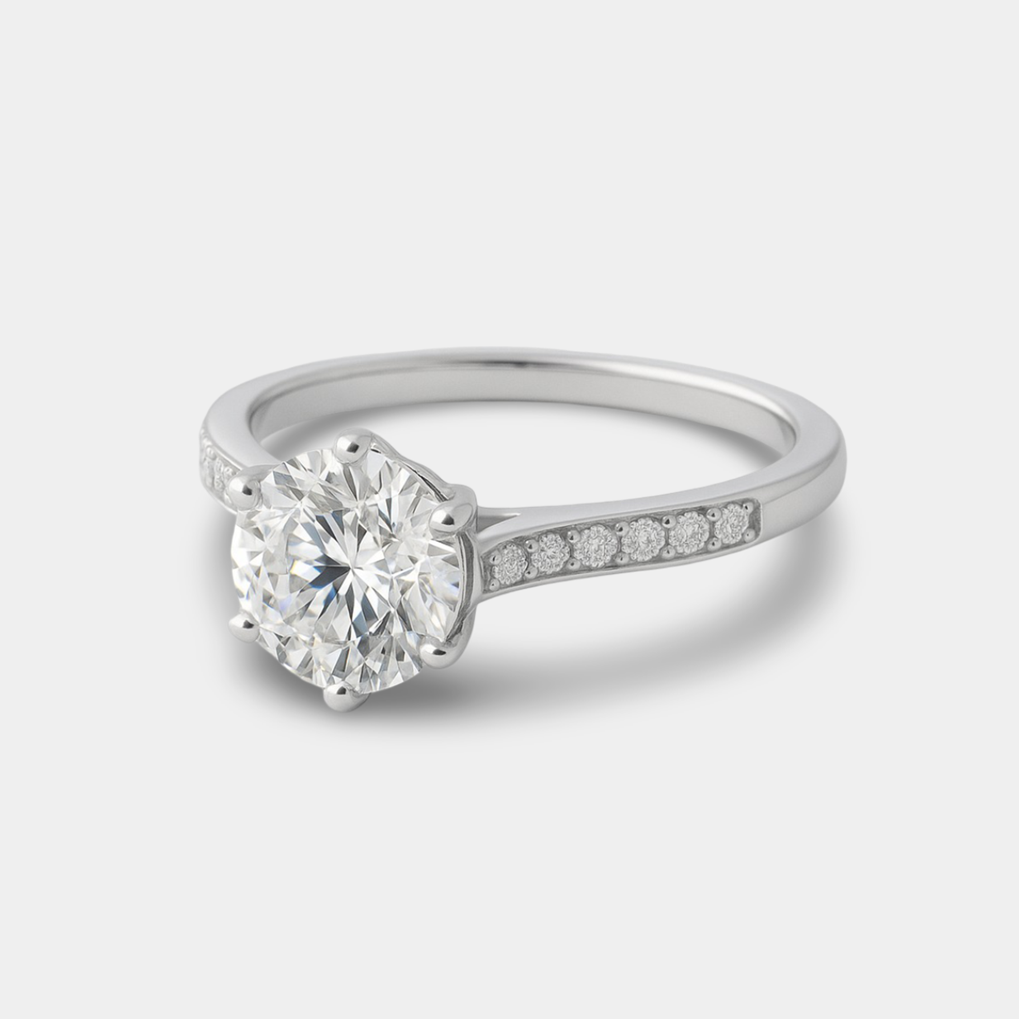 Classic Halo Round Cut Engagement Ring