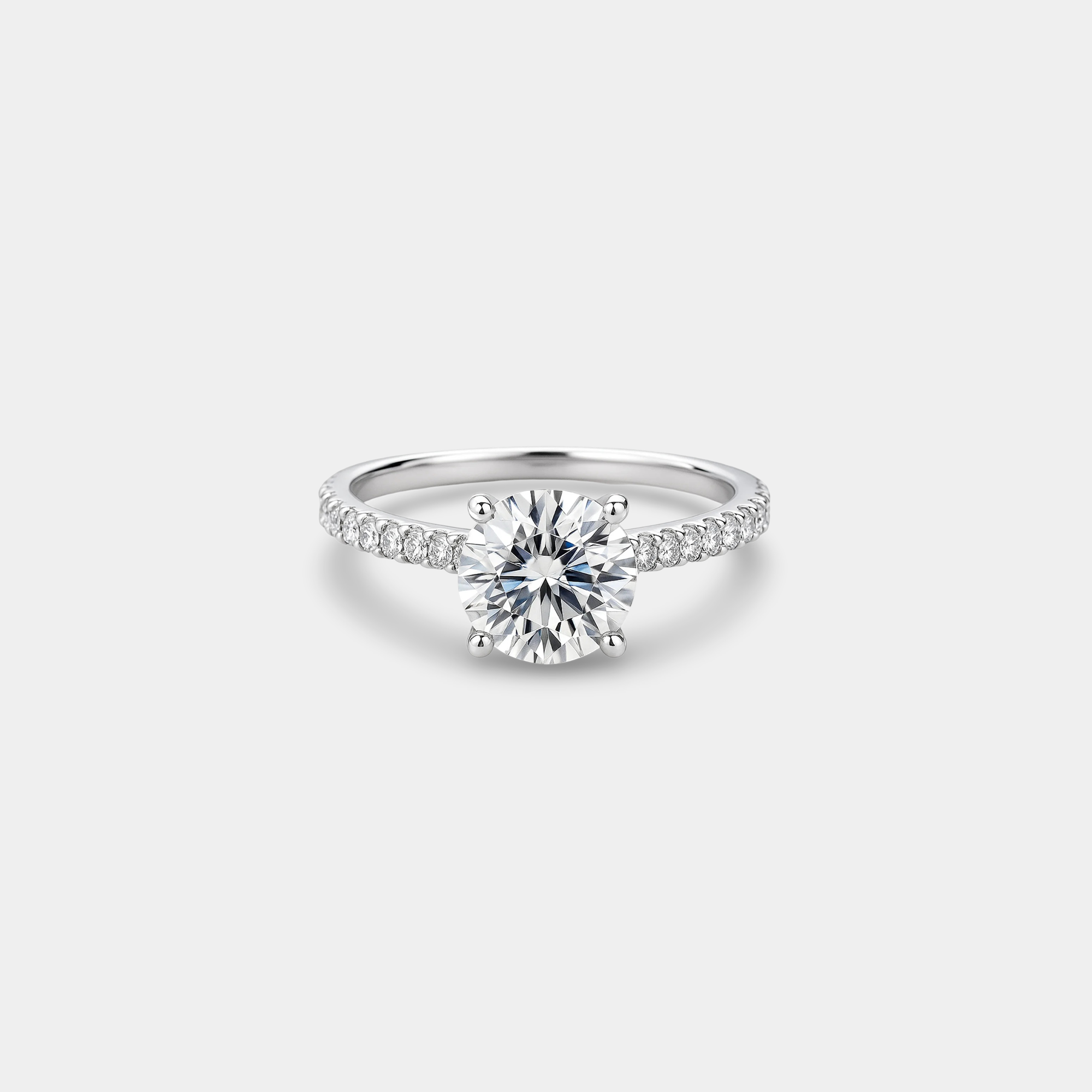 Basket Cathedral Moissanite Engagement Ring