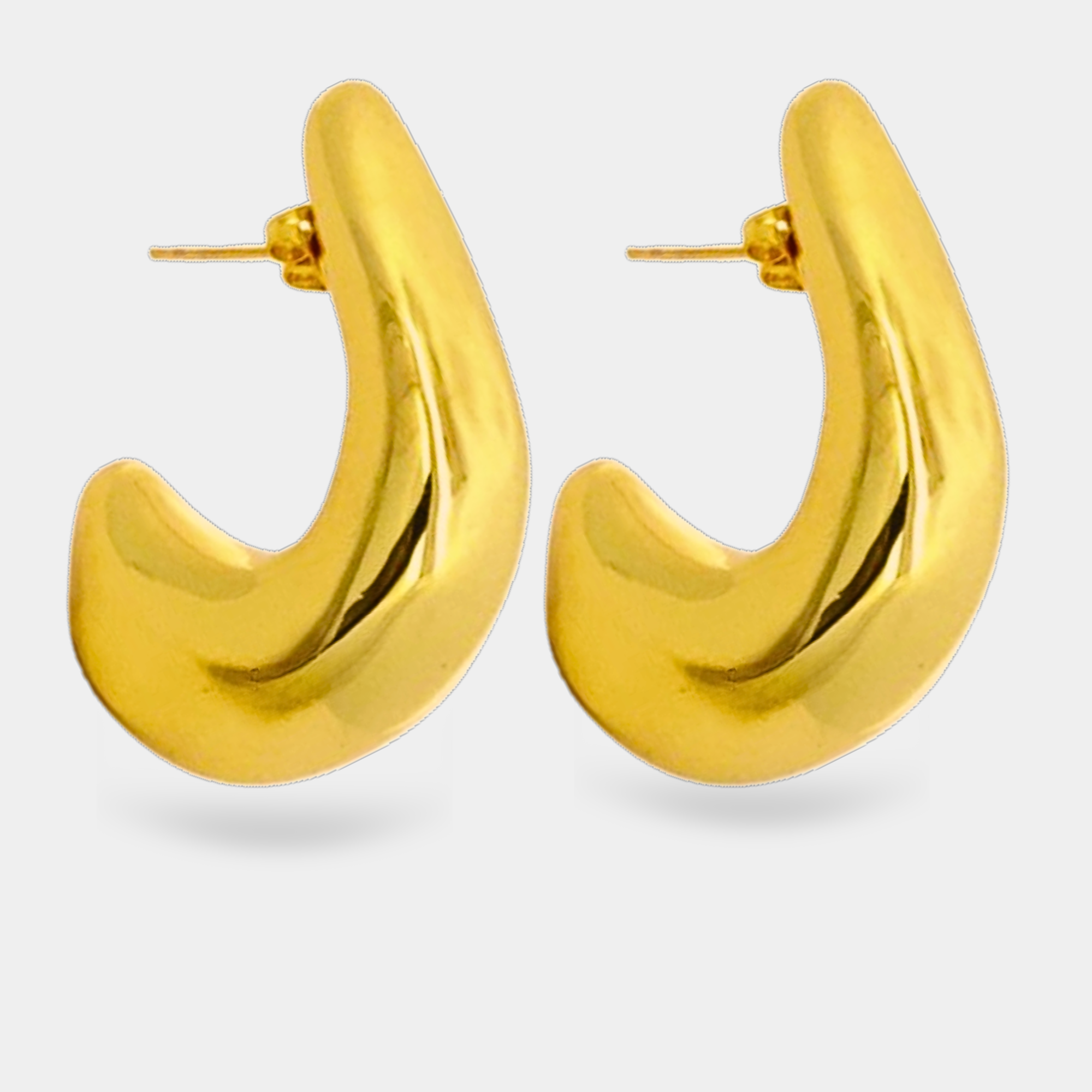 Chunky Gold Hoop Earrings