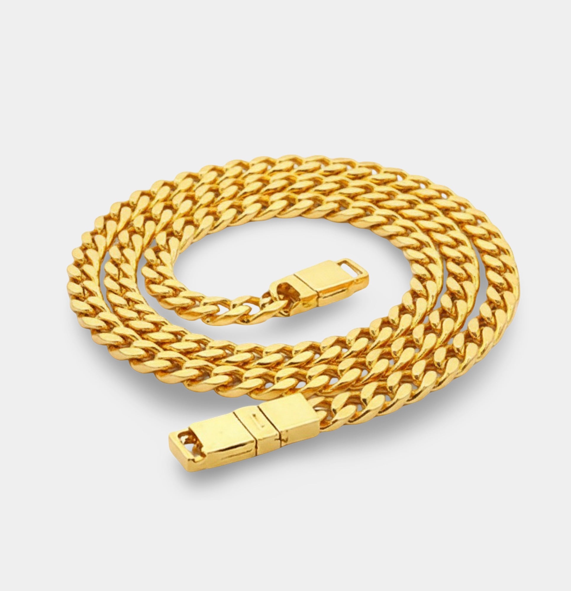 Chaîne Titan maillons cubains en Or 18K