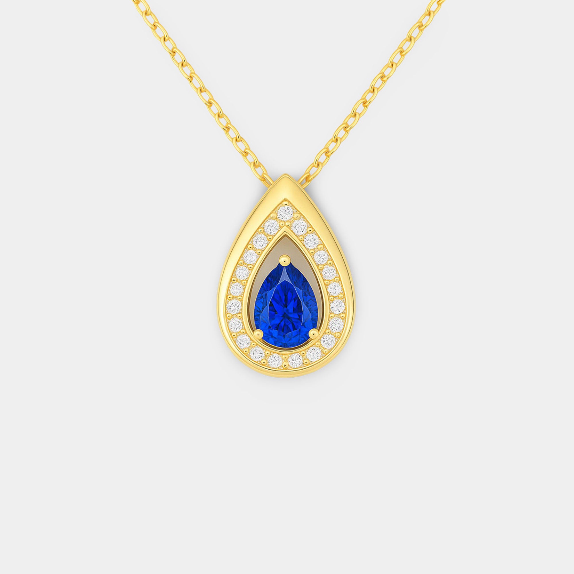 Teardrop Sapphire Pendant