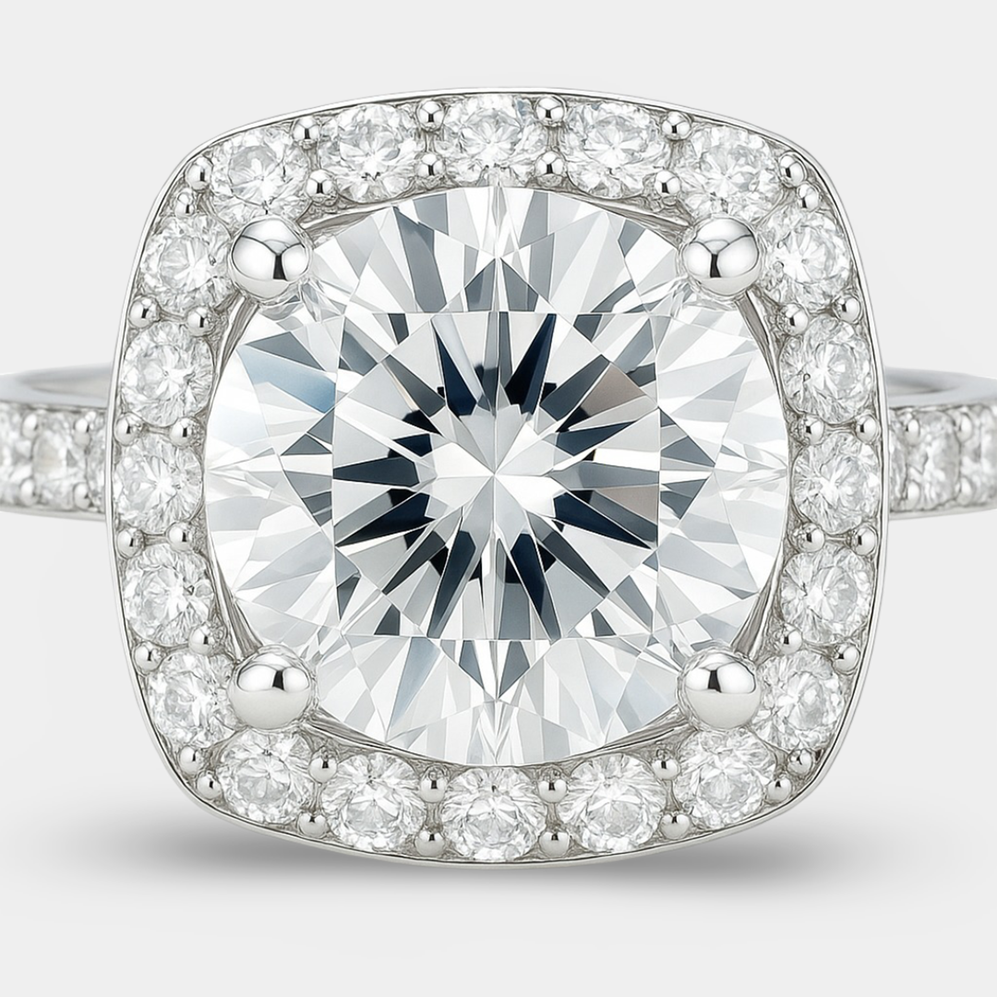 Mira Moissanite Halo Engagement Ring - MH ELEGANCE