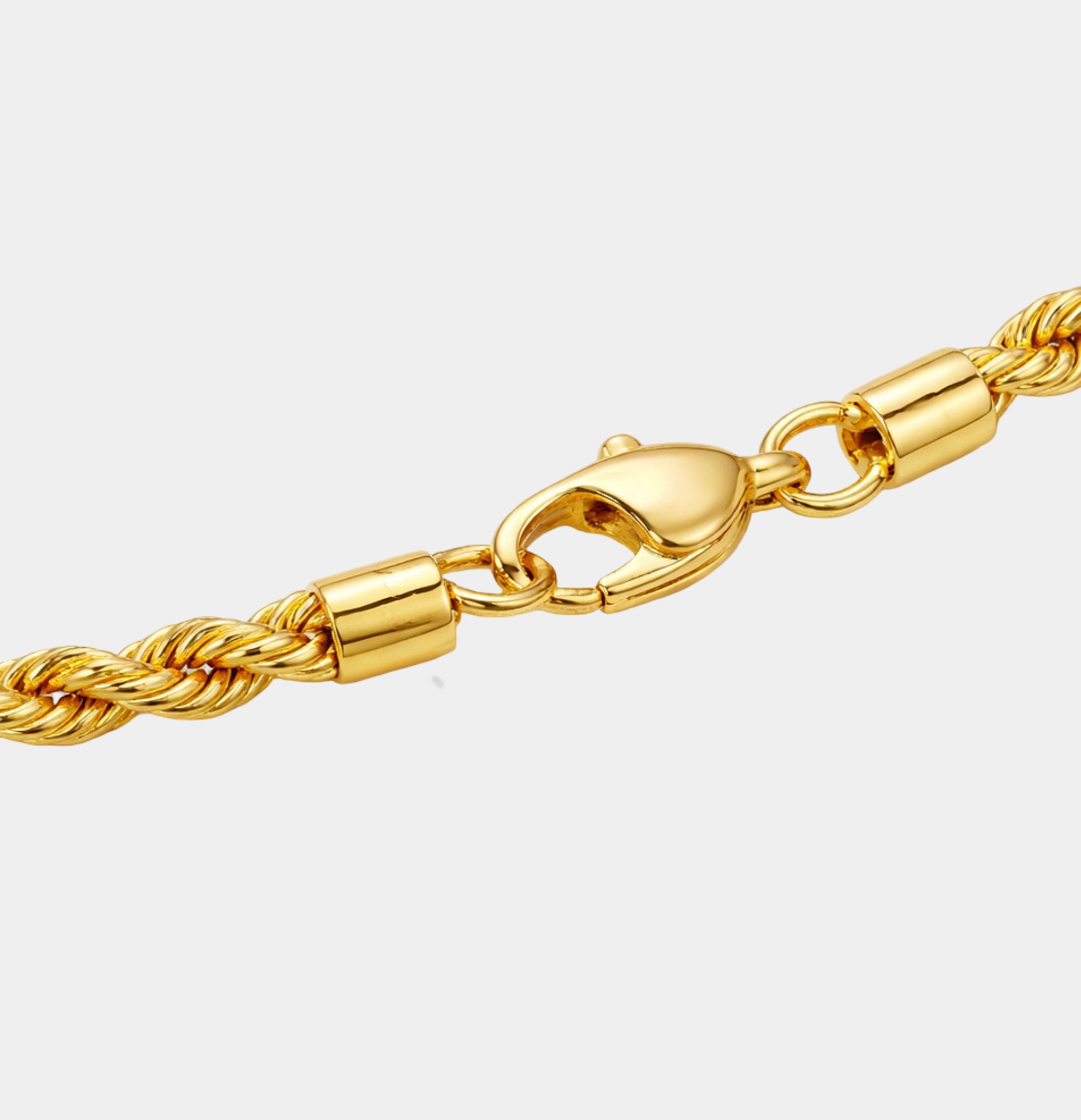 24K Gold Plated Aurora Twist Rope Chain Bracelet