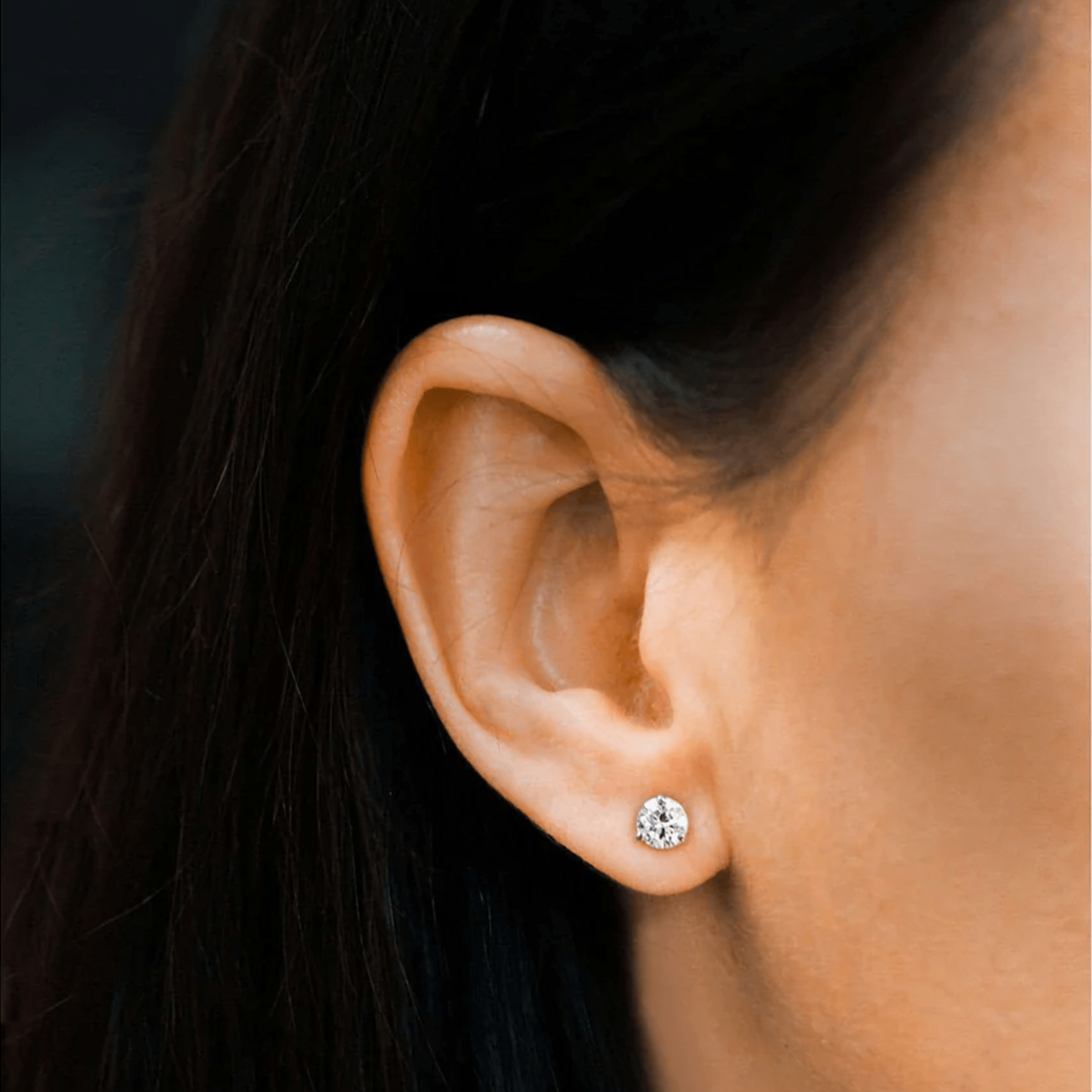 3-Prong Diamond Stud Earrings | Natural Diamond Studs | 14K Gold – MH ELEGANCE - MH ELEGANCE - 3-Prong Diamond Stud Earrings - MH ELEGANCE -