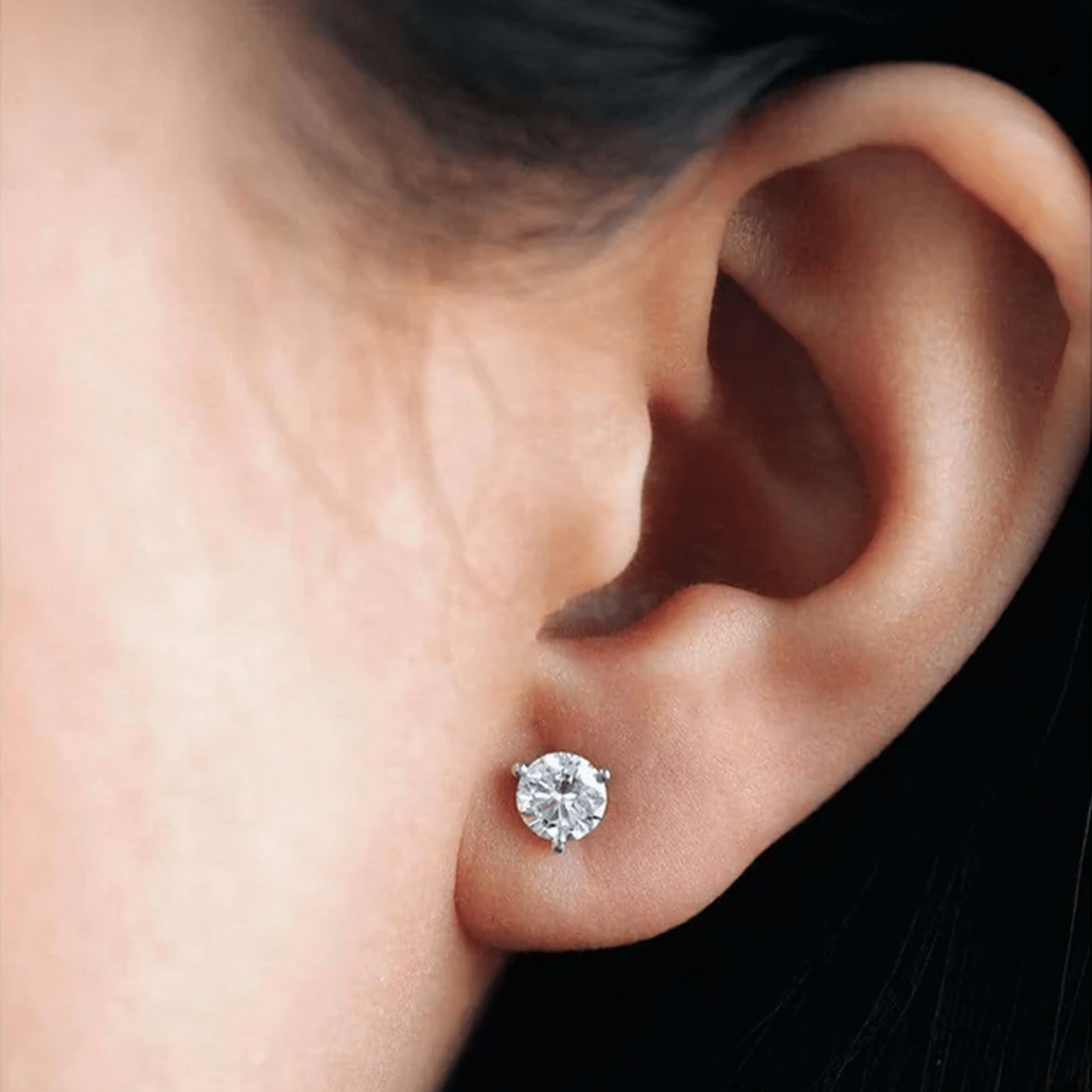 3-Prong Diamond Stud Earrings | Natural Diamond Studs | 14K Gold – MH ELEGANCE - MH ELEGANCE - 3-Prong Diamond Stud Earrings - MH ELEGANCE -
