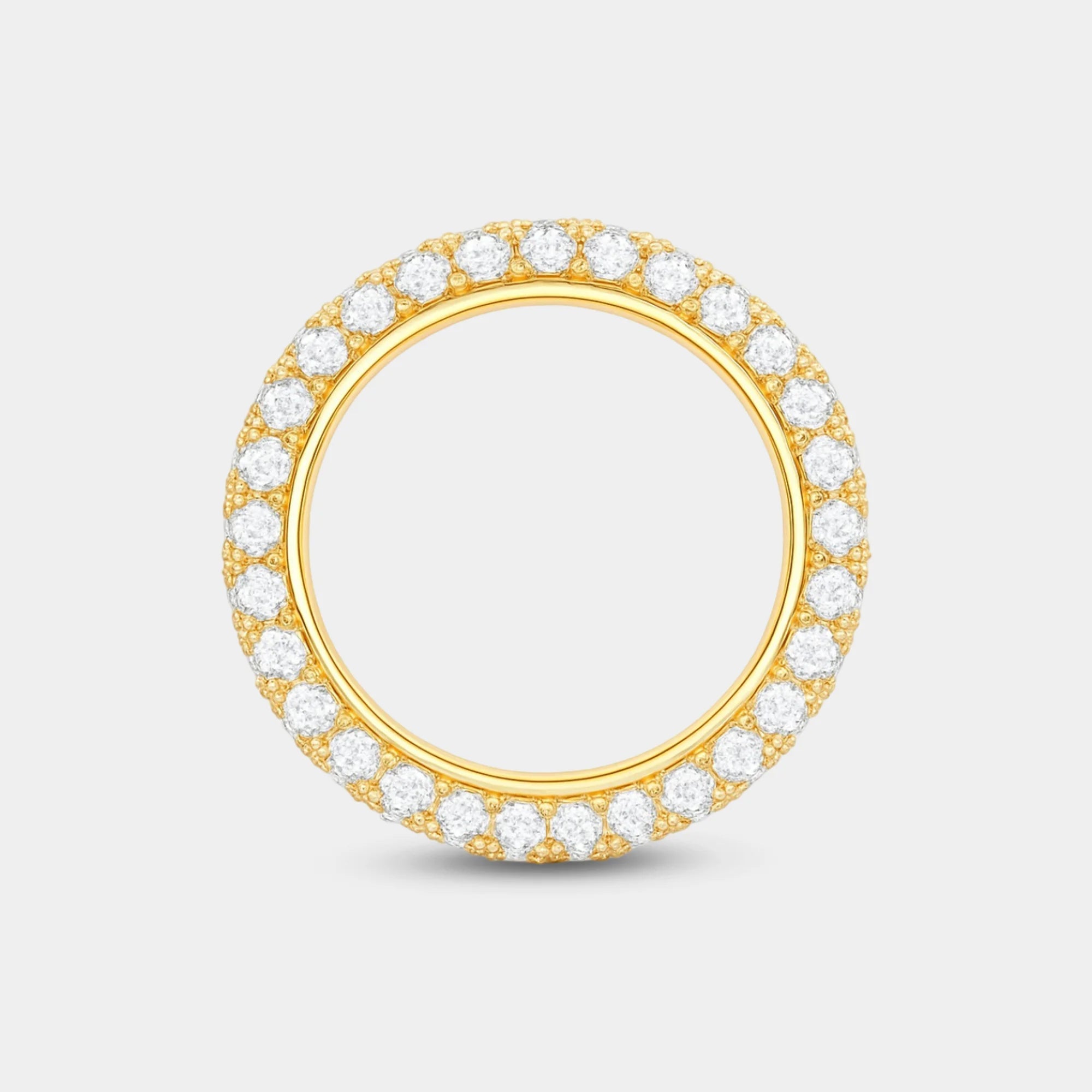3-Row Eternity Ring - MH ELEGANCE - 3-Row Eternity Ring -