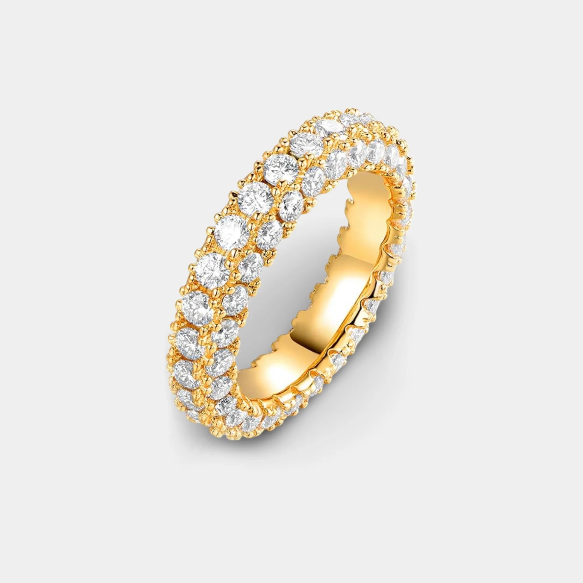 3-Row Eternity Ring - MH ELEGANCE - 3-Row Eternity Ring -