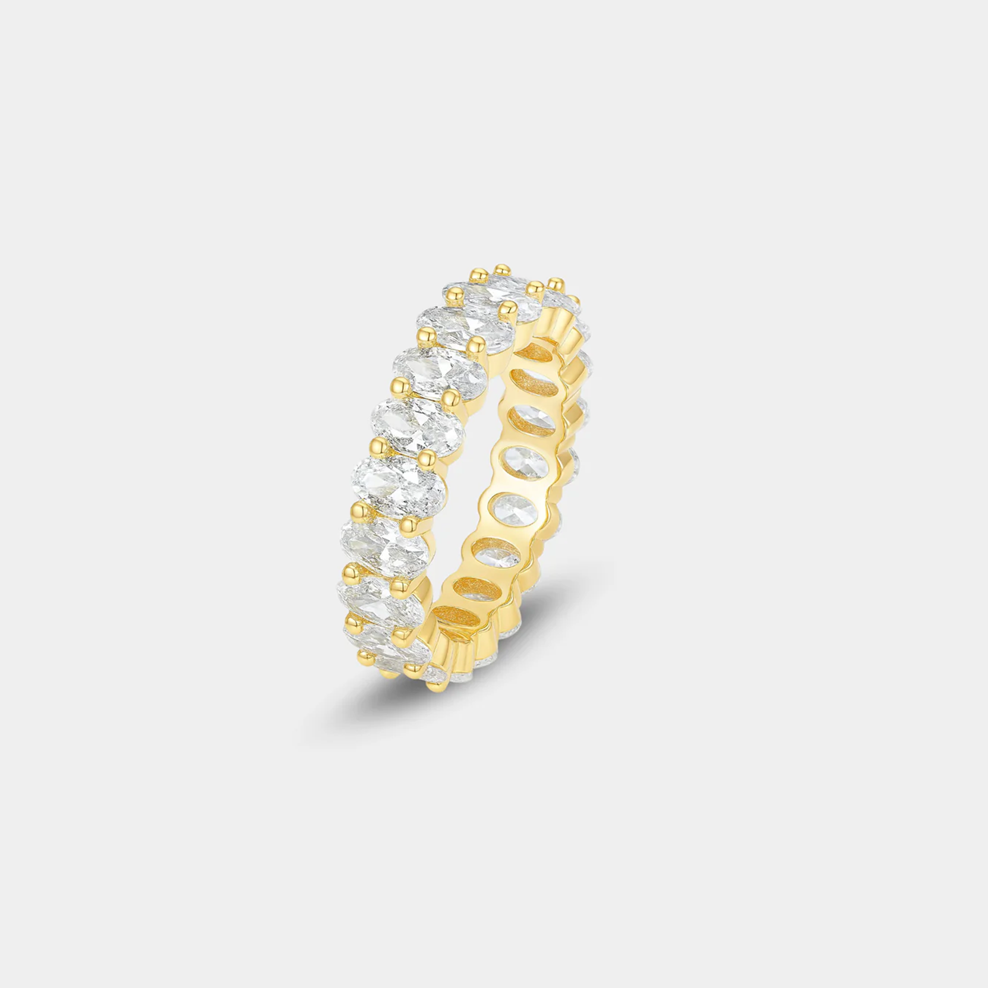 Oval Cubic Zirconia Love Ring