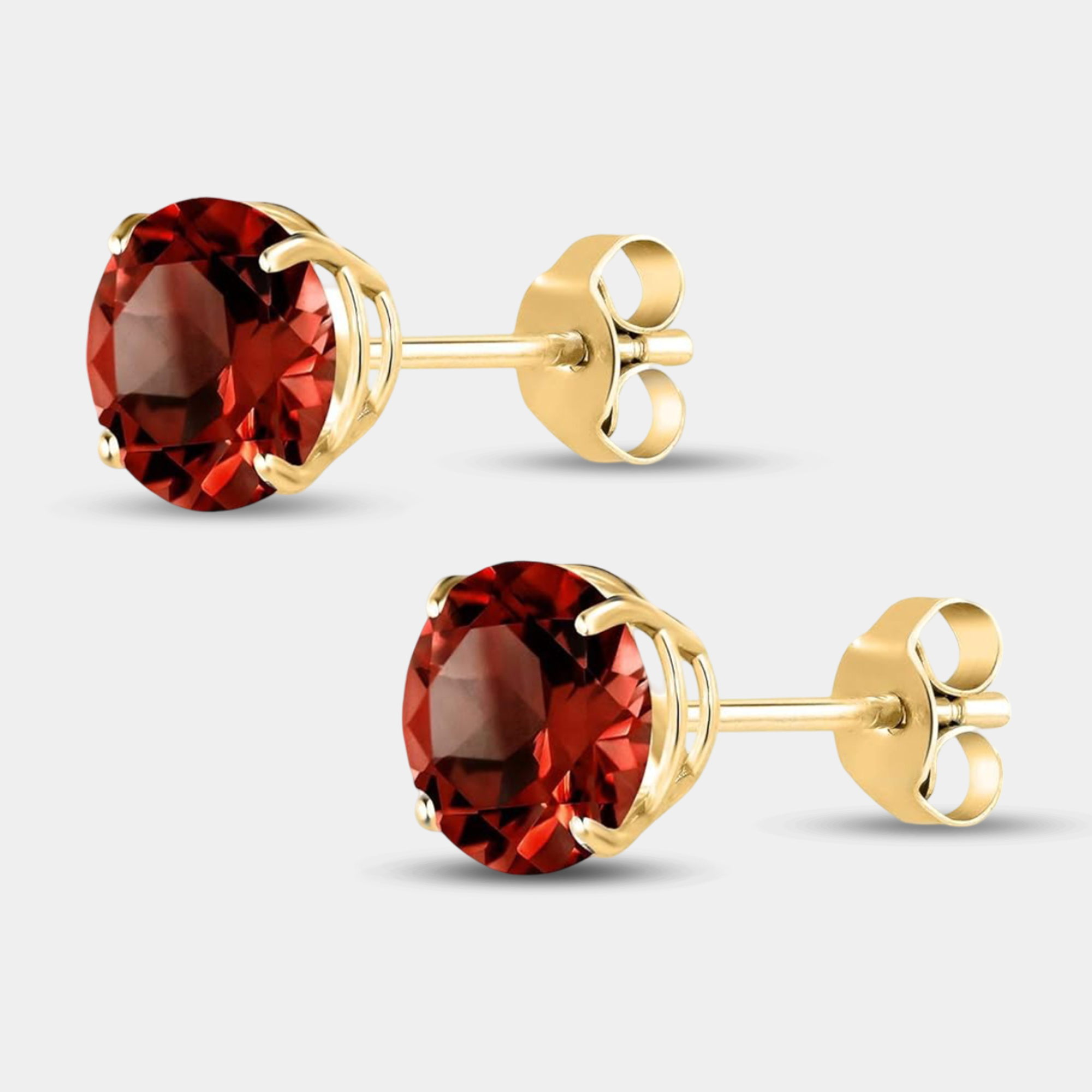 Zira Garnet Stud Earrings