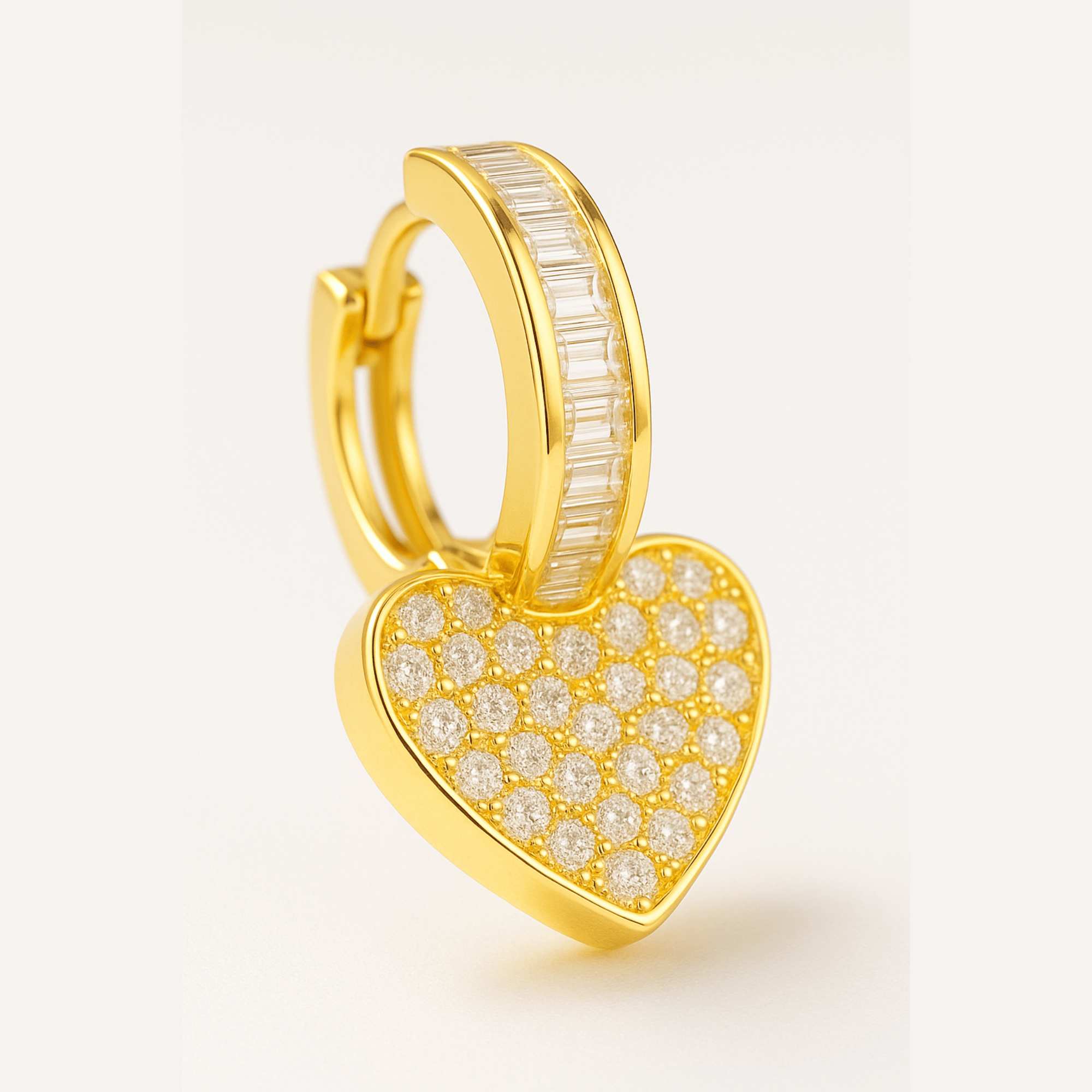 Gold Heart Earrings