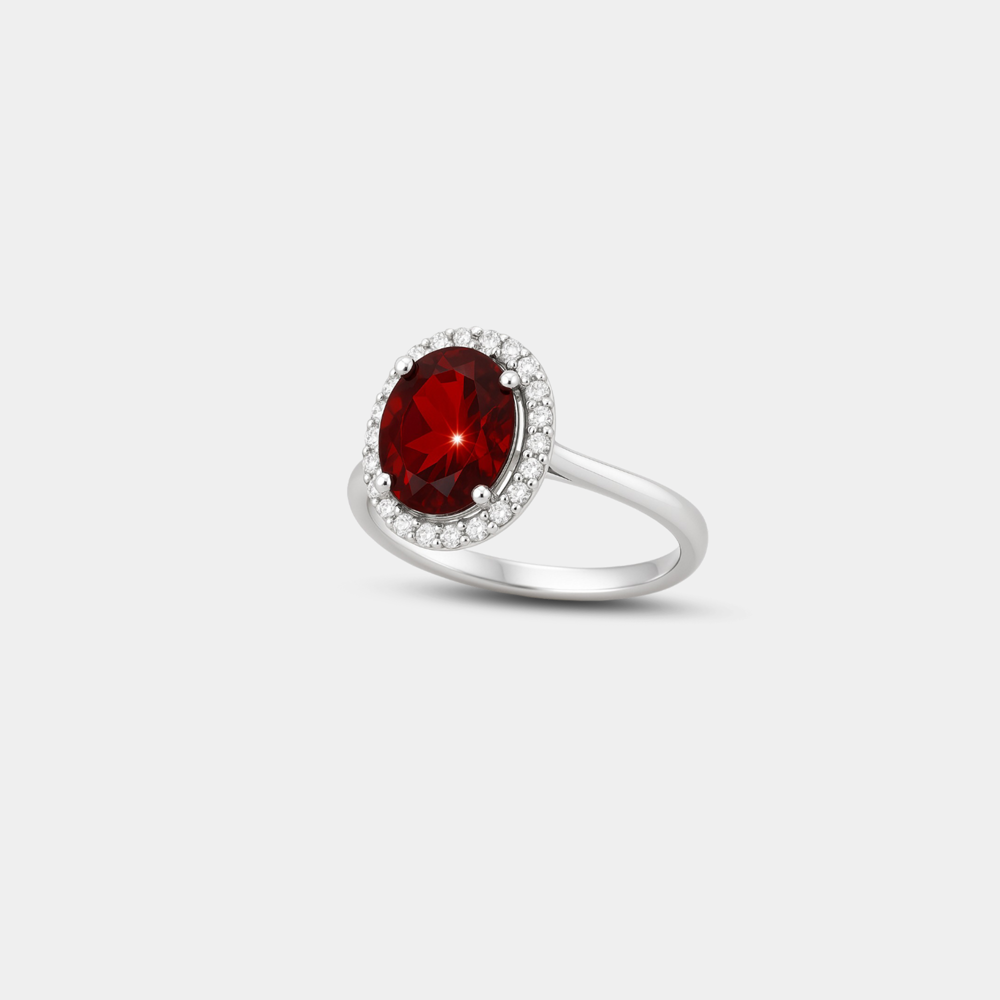 Alva Garnet Diamond Pendant Necklace - MH ELEGANCE