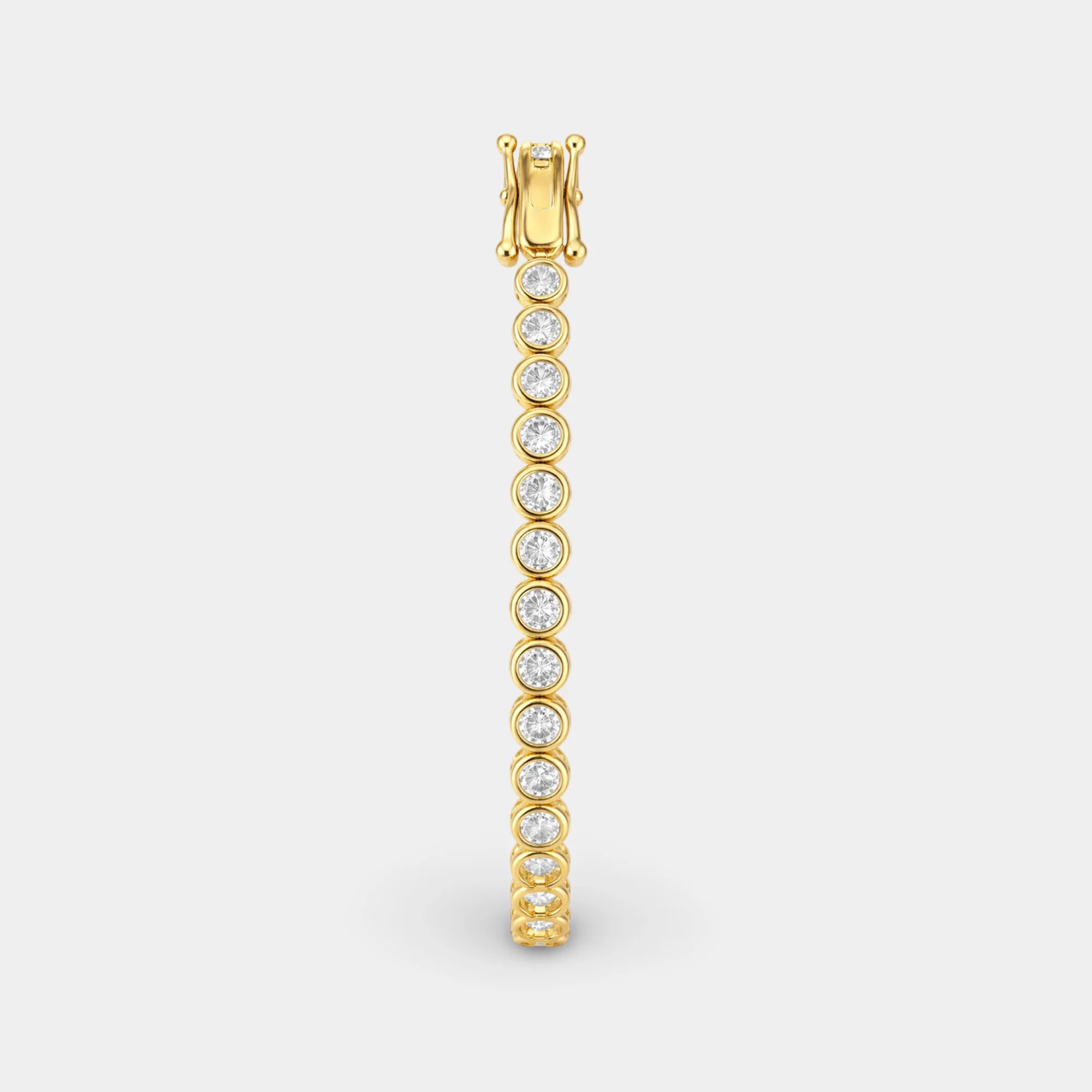 Bezel Set Round Cut Tennis Bracelet
