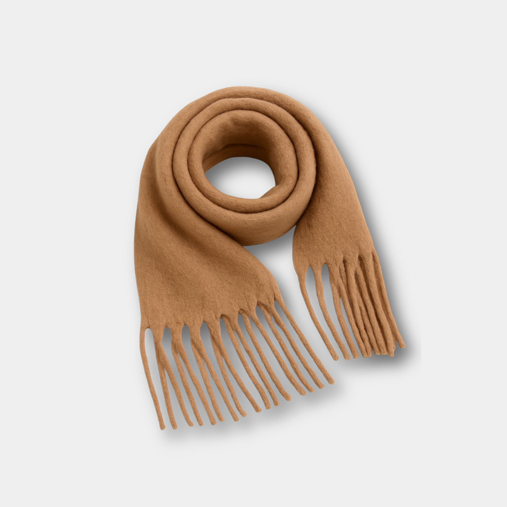 Light Khaki Chunky Winter Scarf
