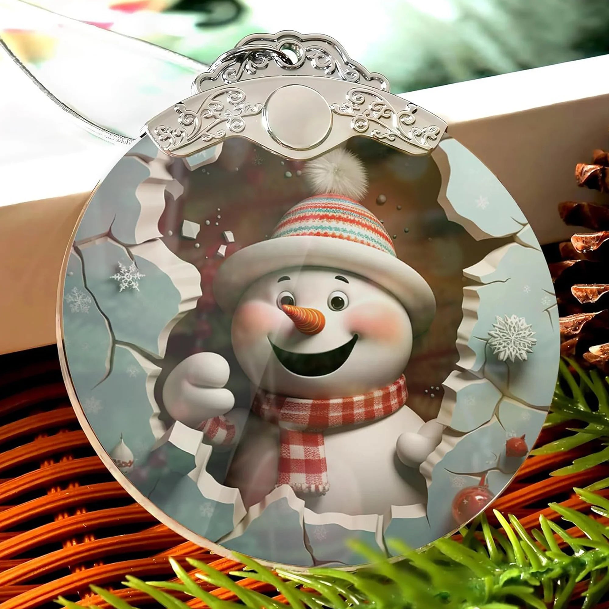 Cute Snowman Christmas Ornament