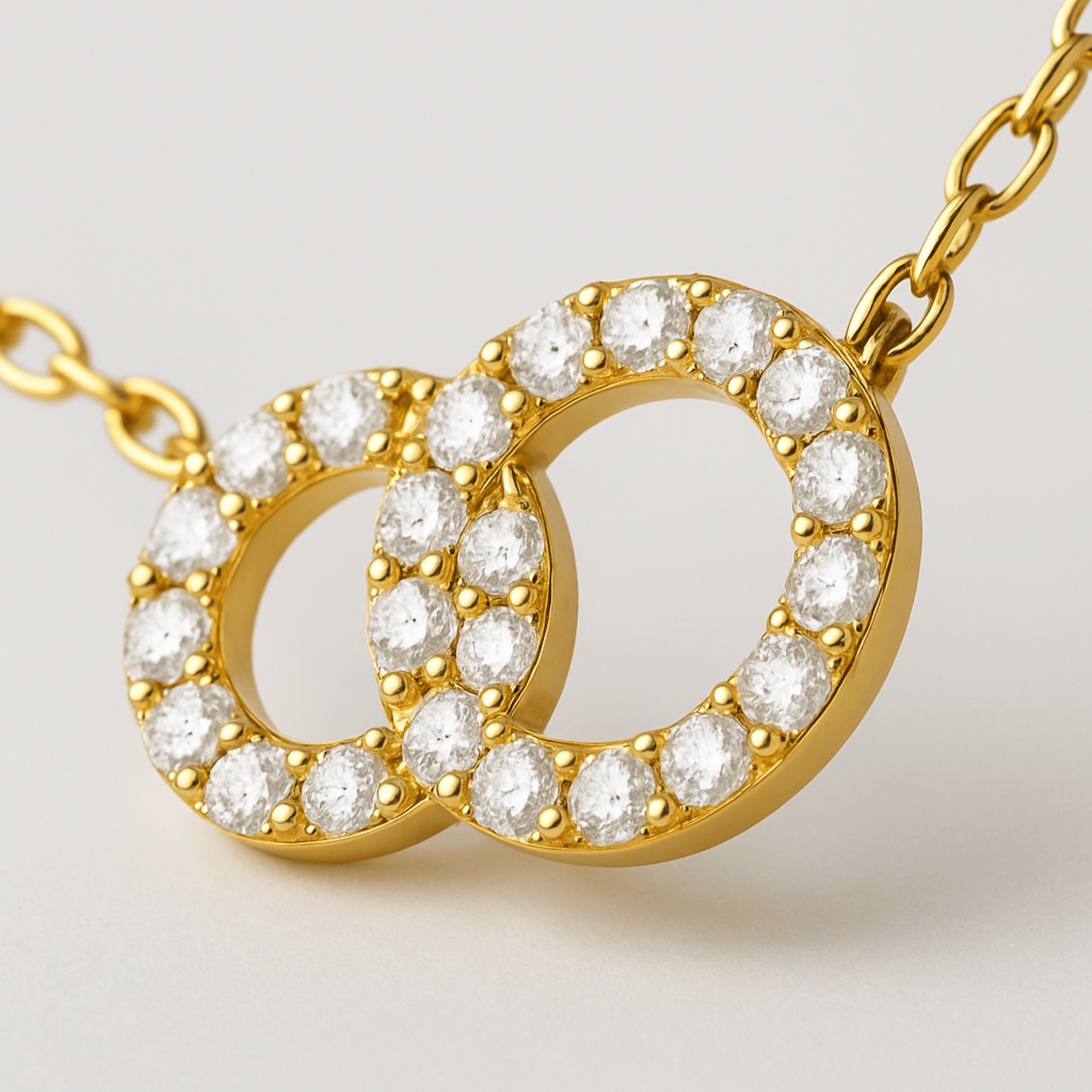 Gold Circle Pendant Necklace