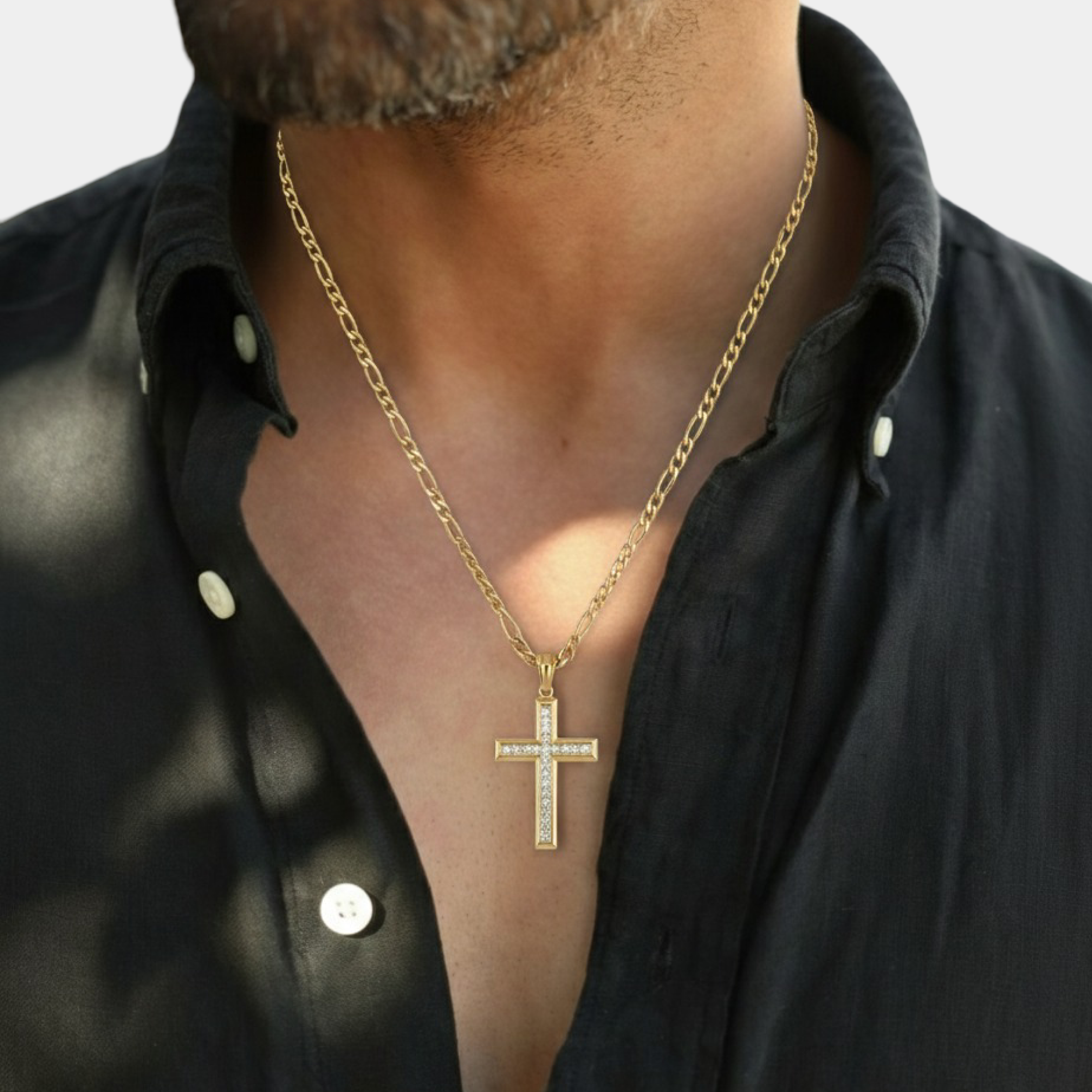 24K Gold Plated Eternal Faith Cross Necklace