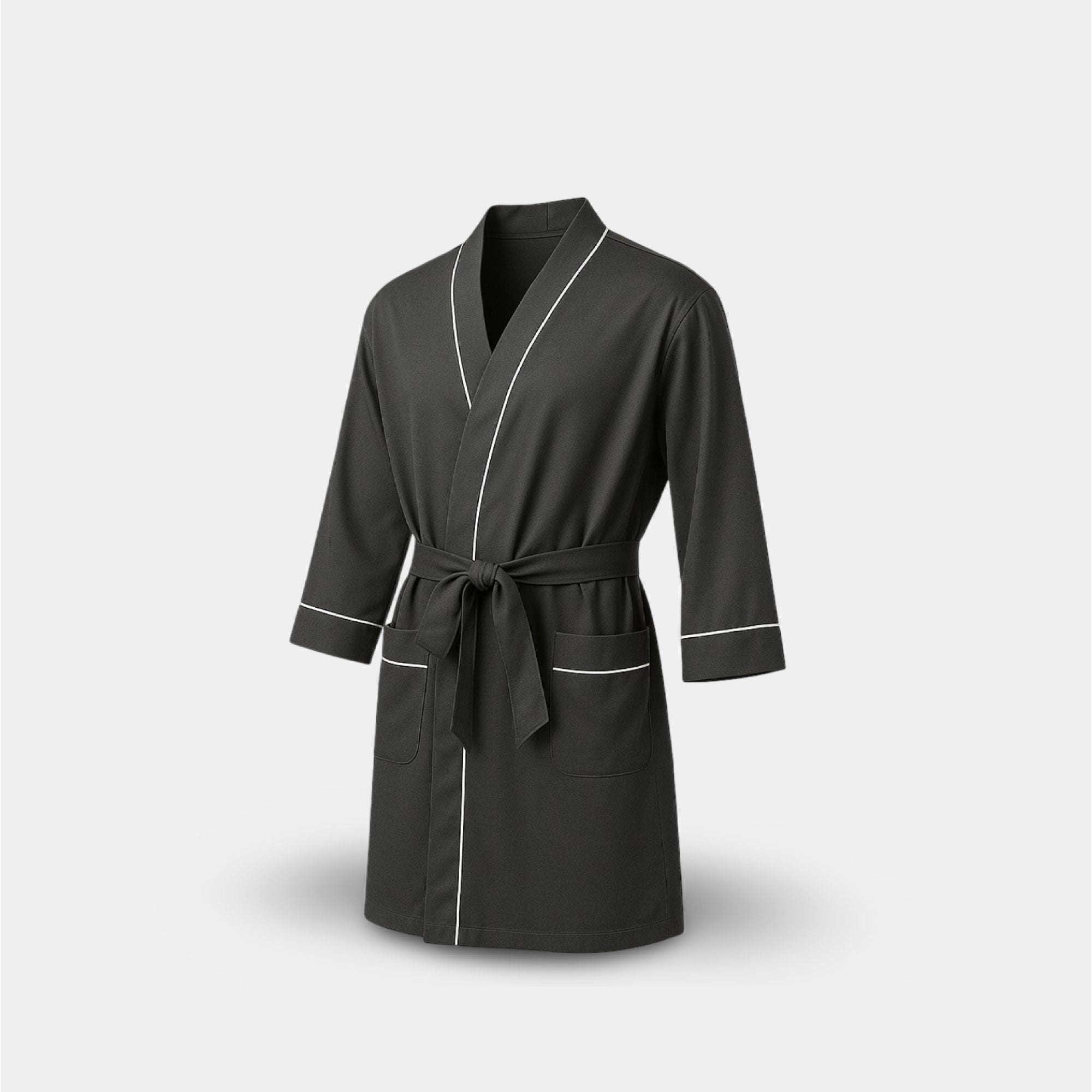 Dark Grey Kimono Robe