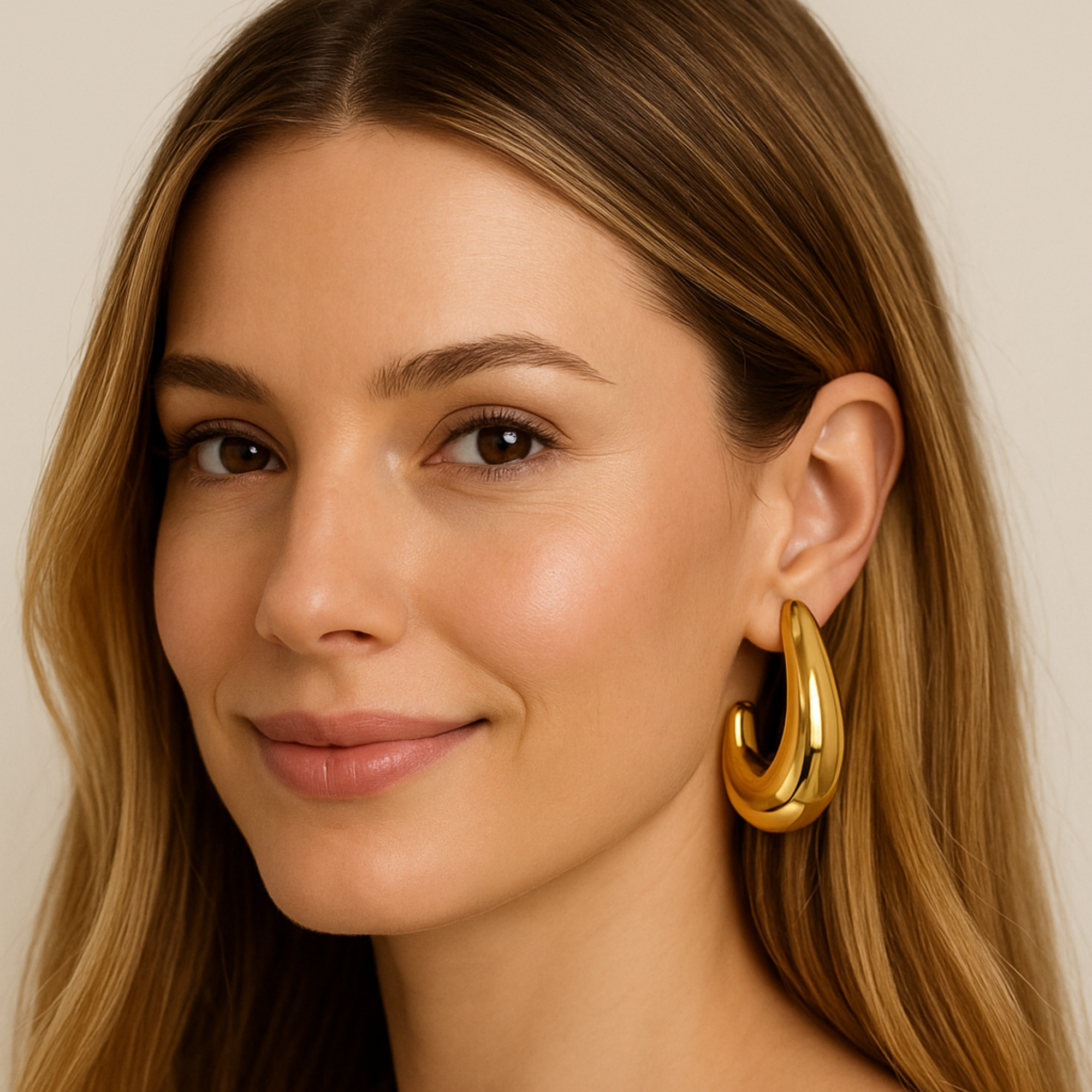 Chunky Gold Hoop Earrings