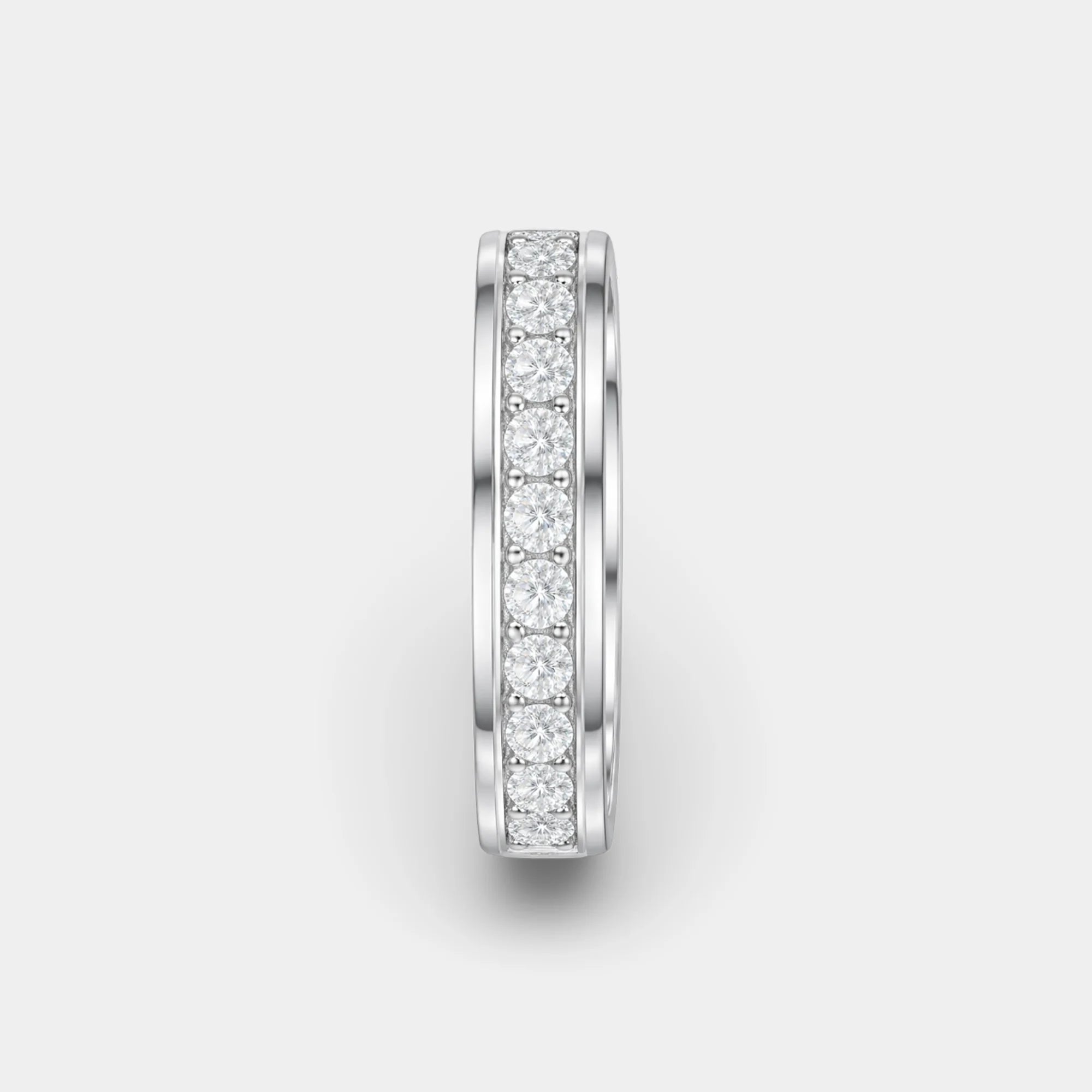 Alliance pour homme avec moissanite taille ronde | Bague de mariage alternative au diamant de qualité supérieure