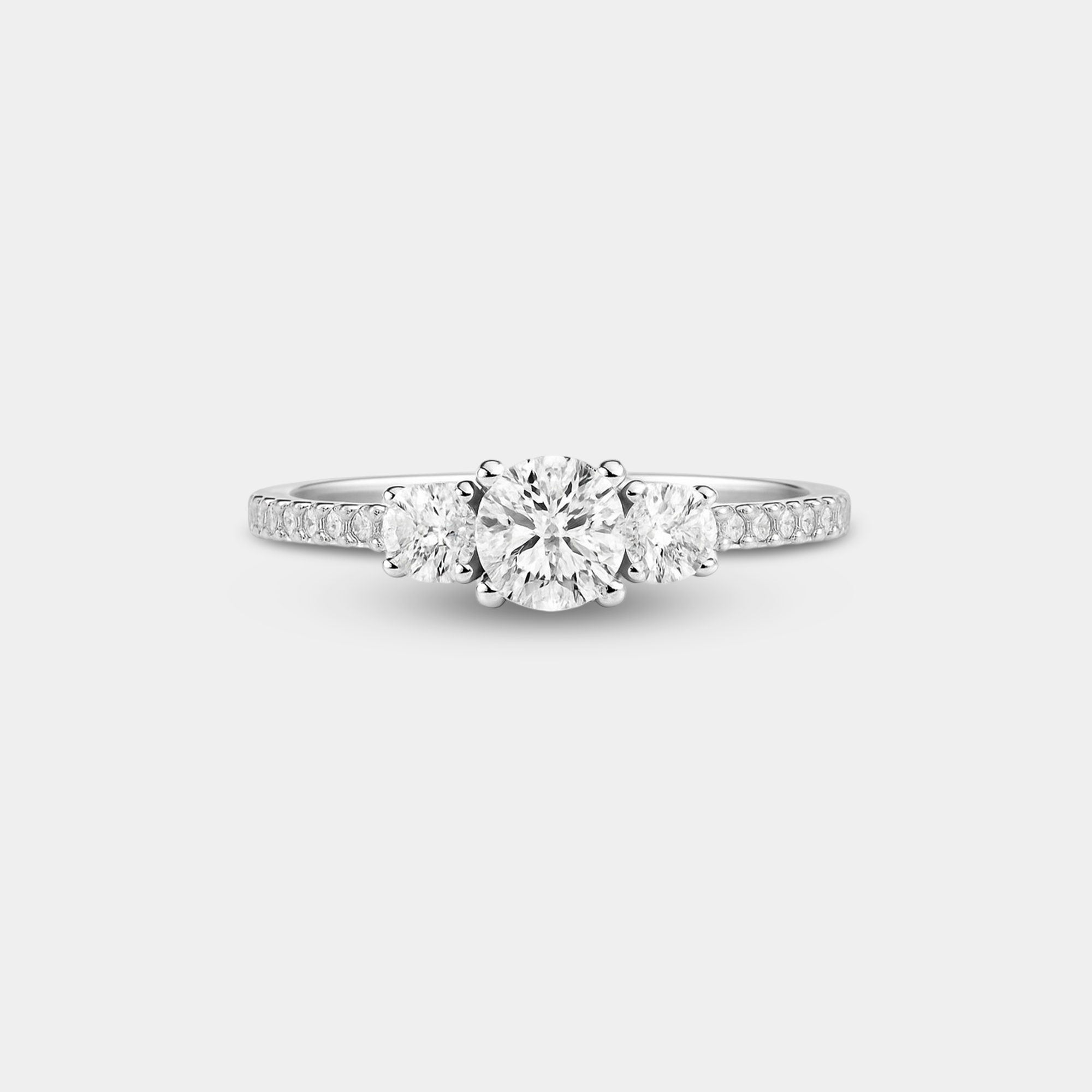 Three Stone Diamond Engagement Ring