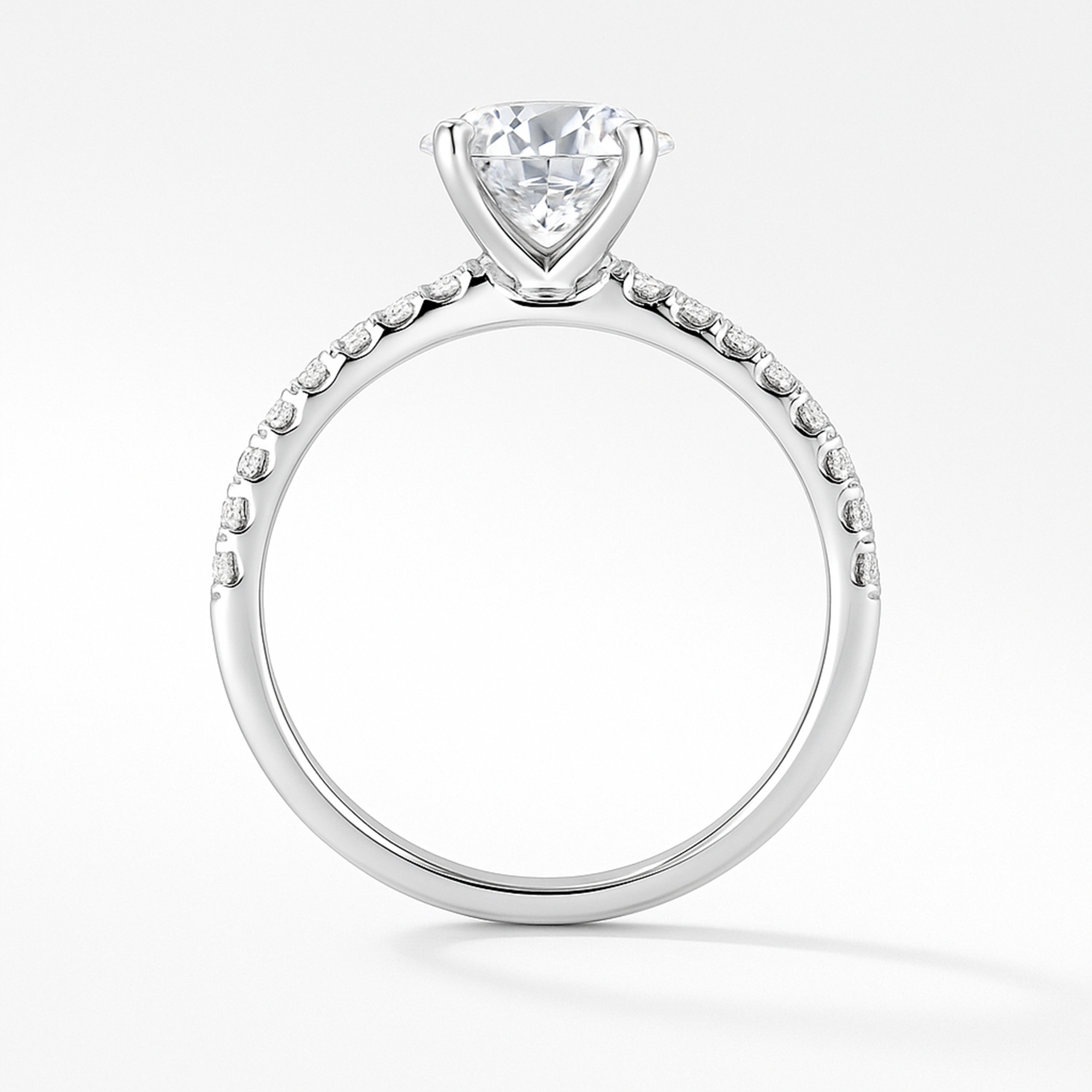 Basket Cathedral Moissanite Engagement Ring