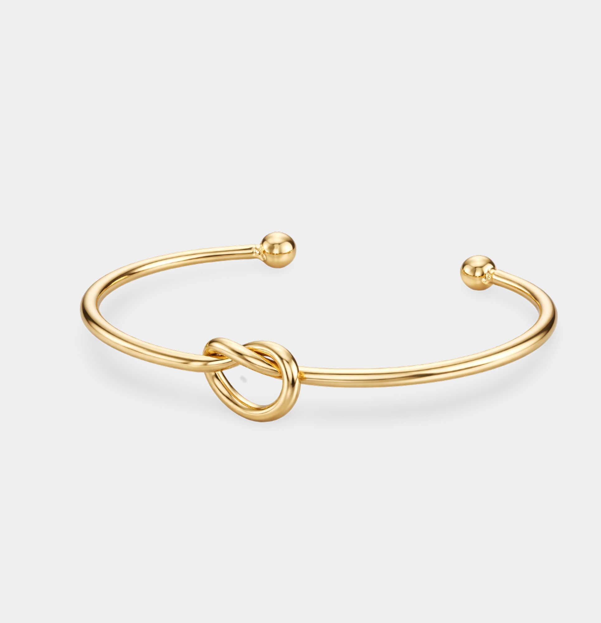 14K Gold Plated Infinity Love Knot Bangle Bracelet