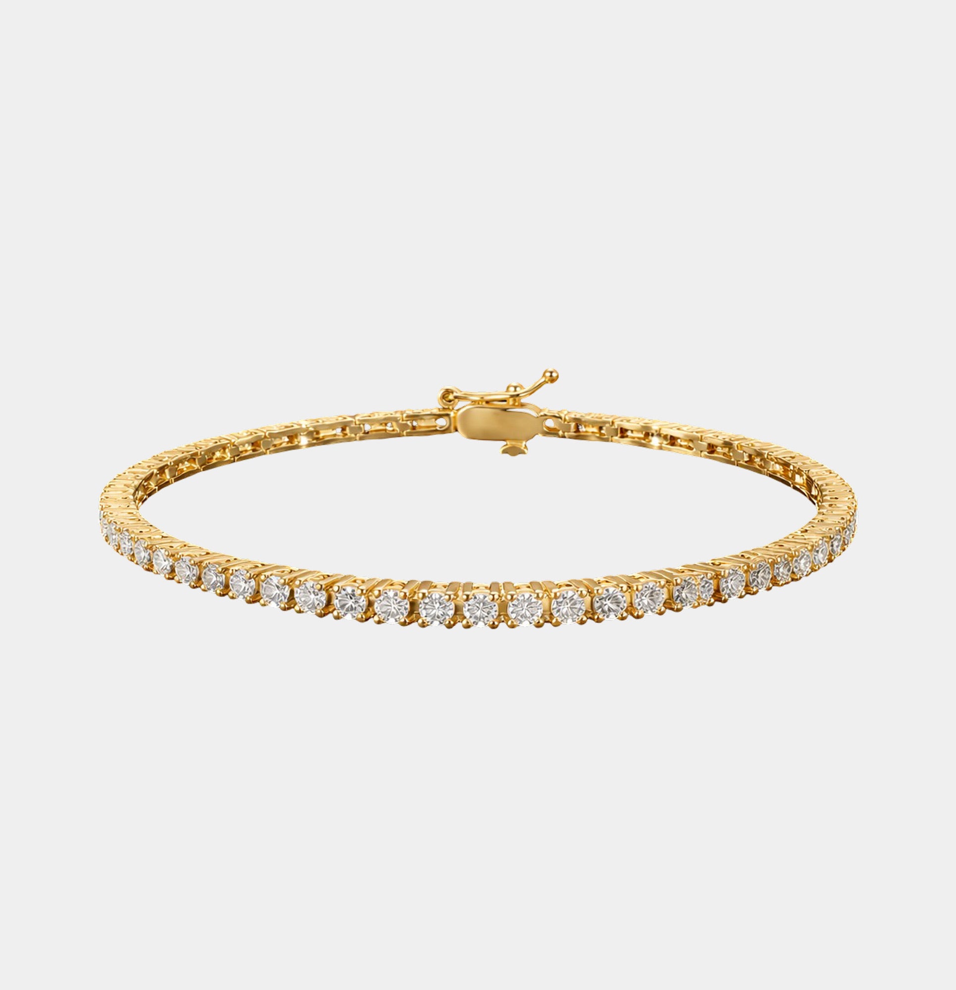 14K Gold Plated Radiant Grace Tennis Bracelet