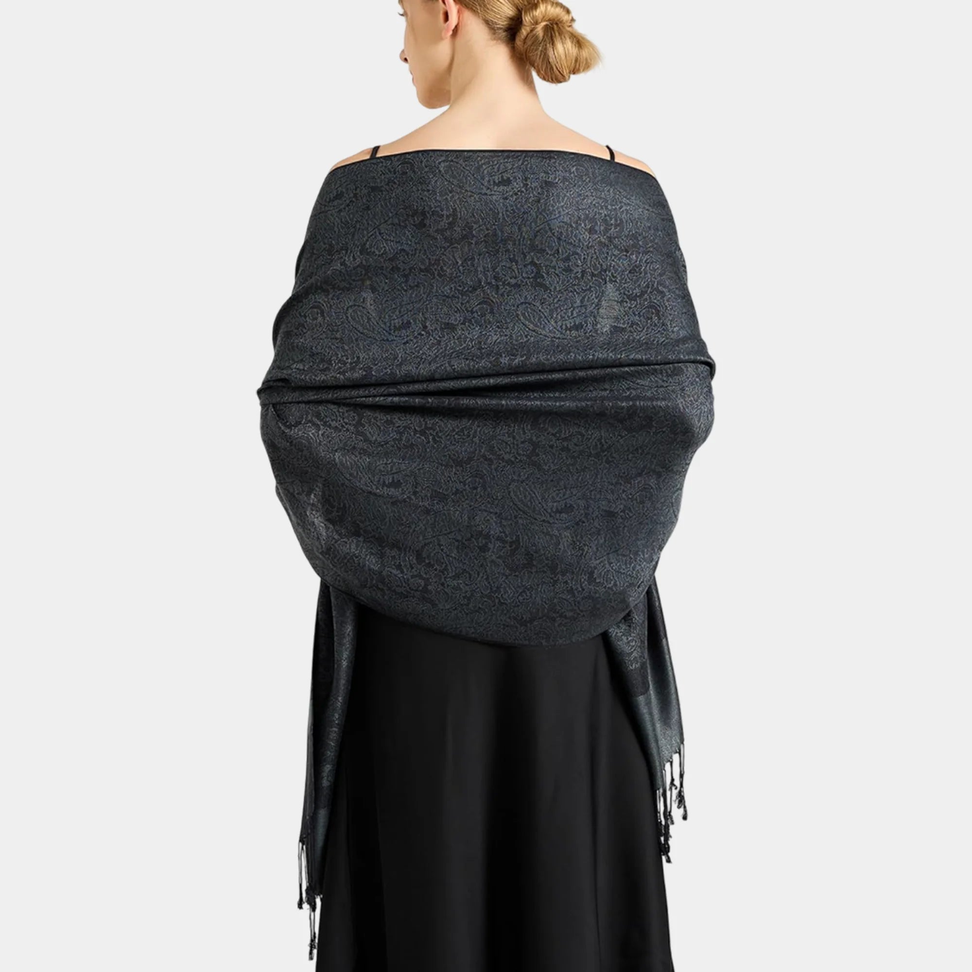 Silky Paisley Pashmina Scarf