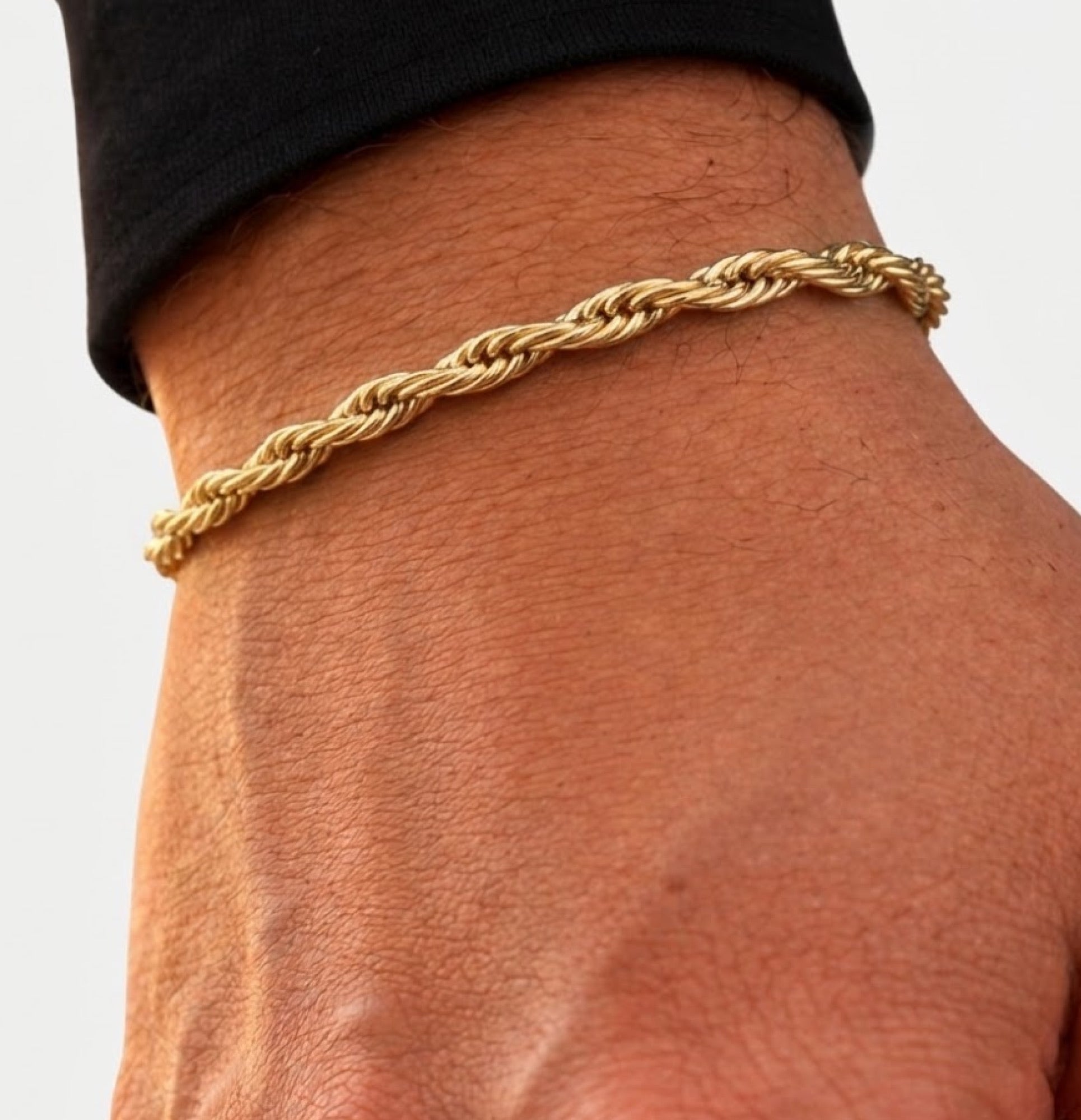 24K Gold Plated Aurora Twist Rope Chain Bracelet