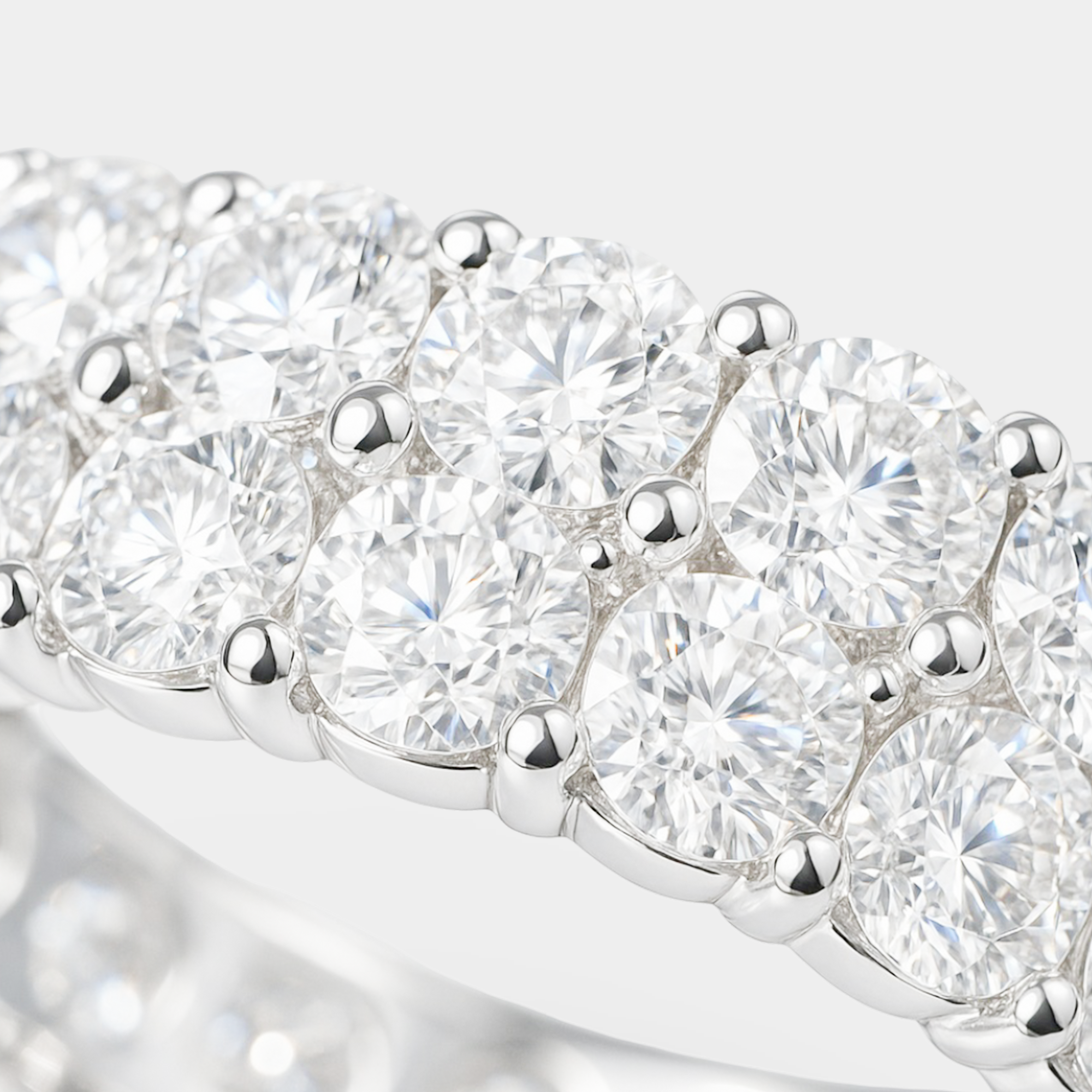 Two Row Round-Cut Eternity Ring