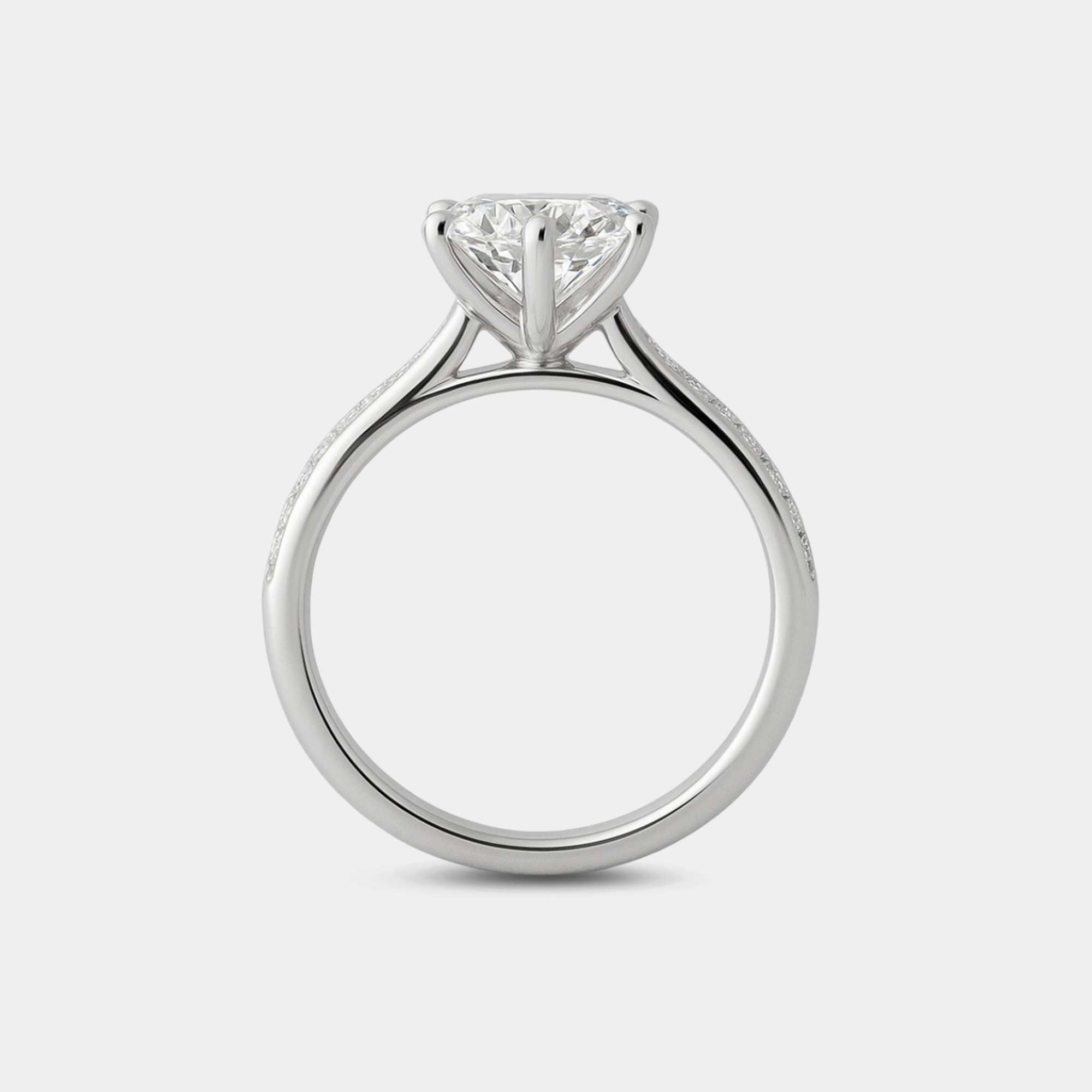 Classic Halo Round Cut Engagement Ring