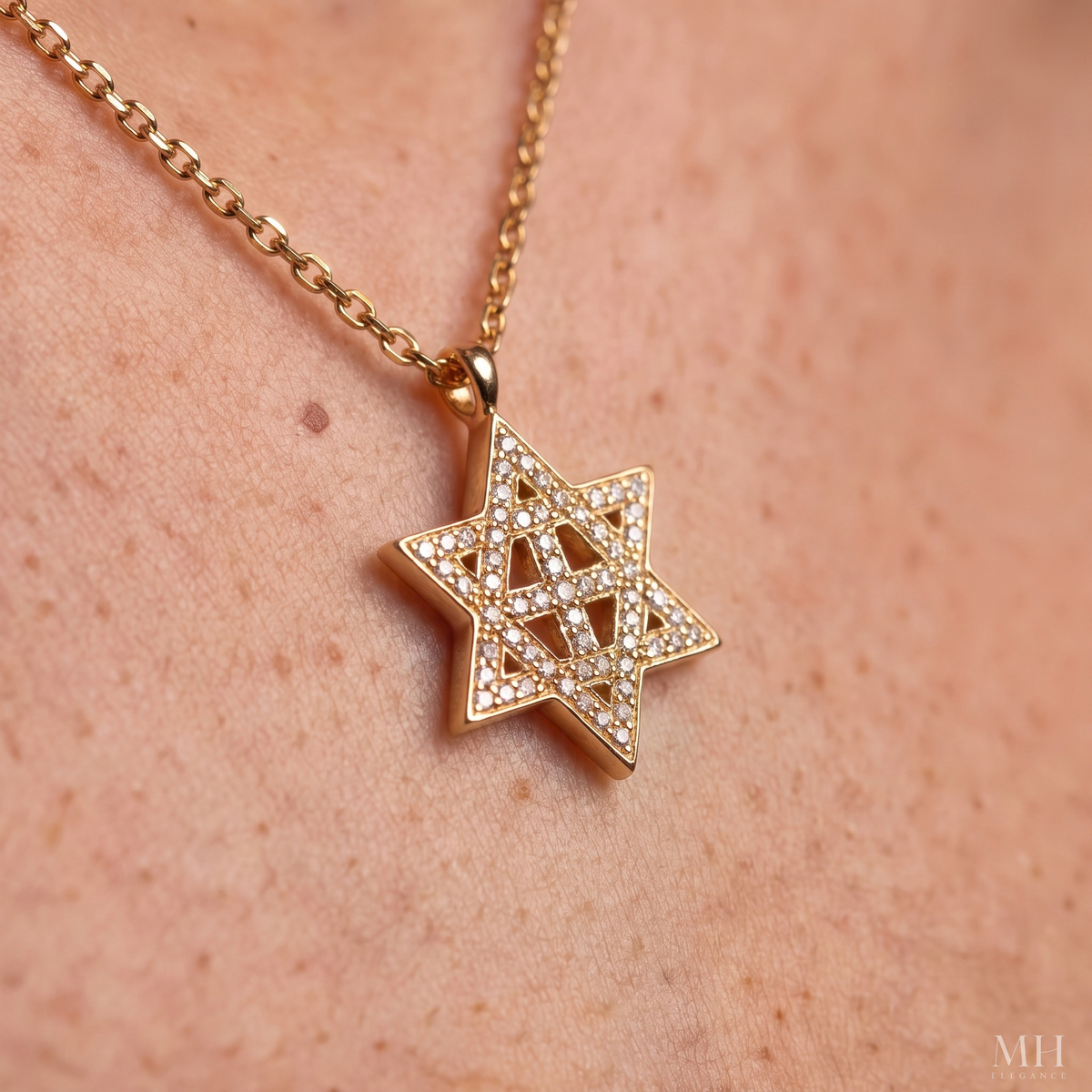 Collier étoile de David en argent sterling
