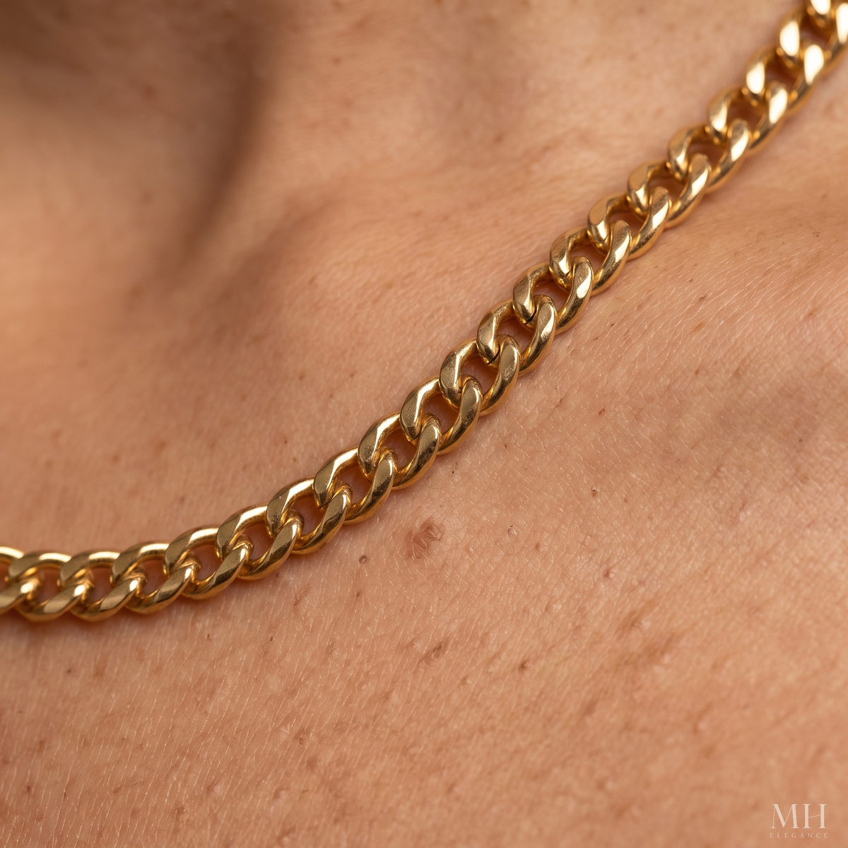 Diamond-Cut Cuban Link Chain | 18K Gold-Plated 5mm Sterling Silver – MH Elegance