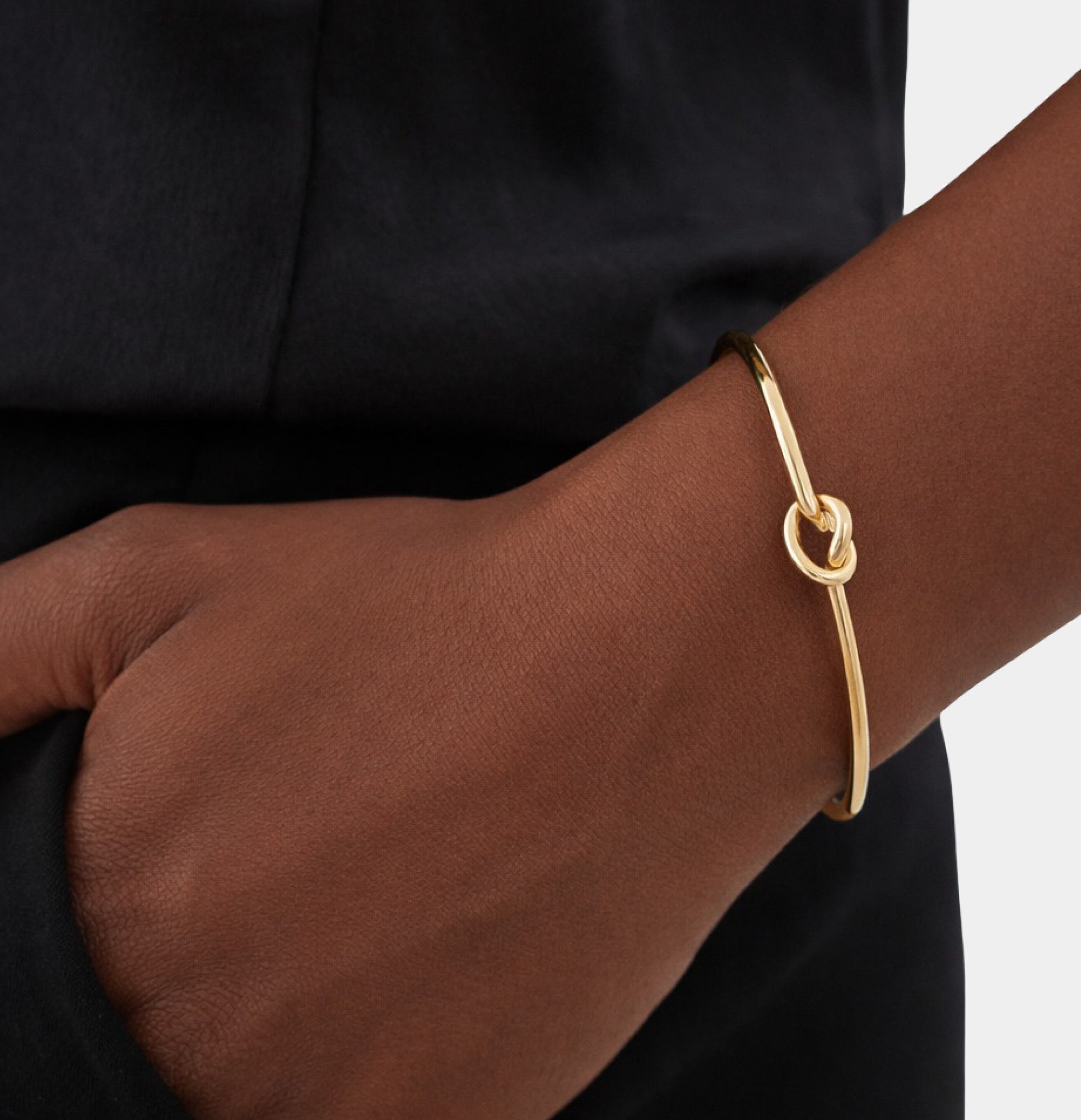 14K Gold Plated Infinity Love Knot Bangle Bracelet