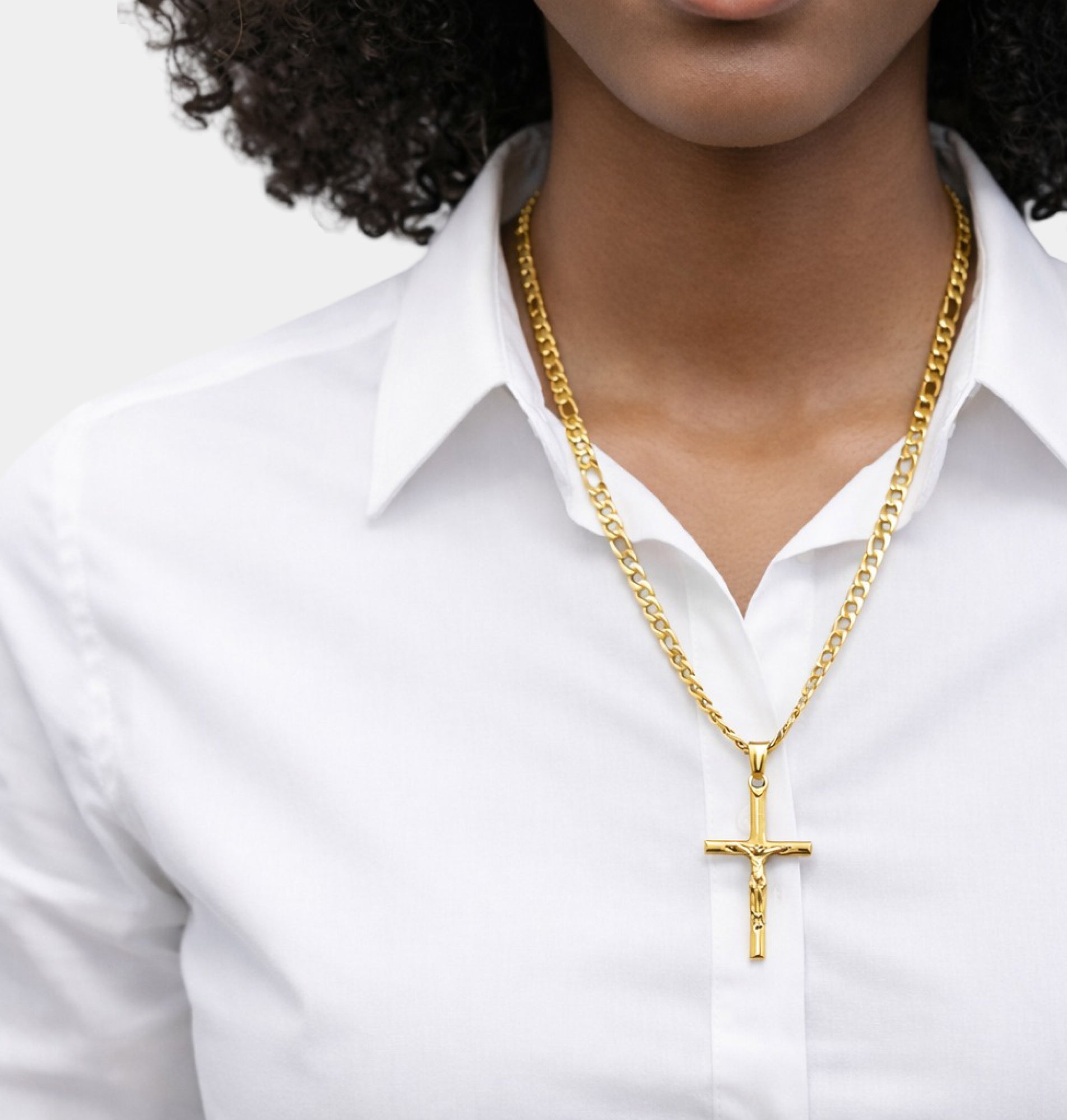 24K Gold Divine Heritage Crucifix Necklace